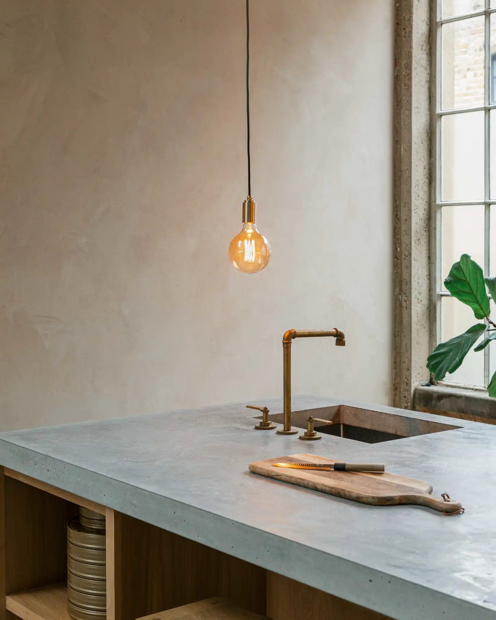 Gaia Plug-in Pendant Light by Tala featured within a contemporary kitchen | Nook Collections