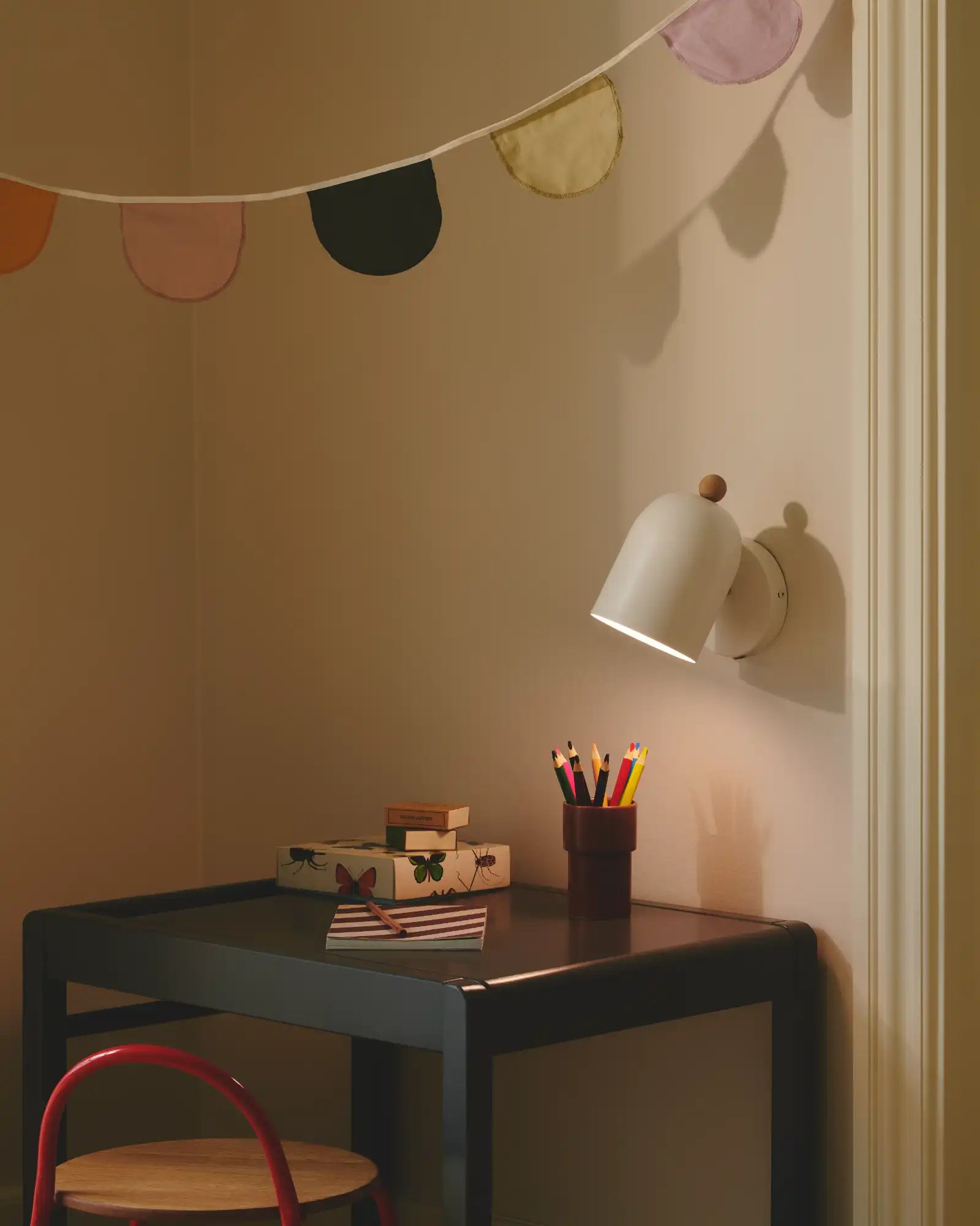 Gaston Wall Light by Nordlux Lighting featured within a contemporary kids room | Nook Collections