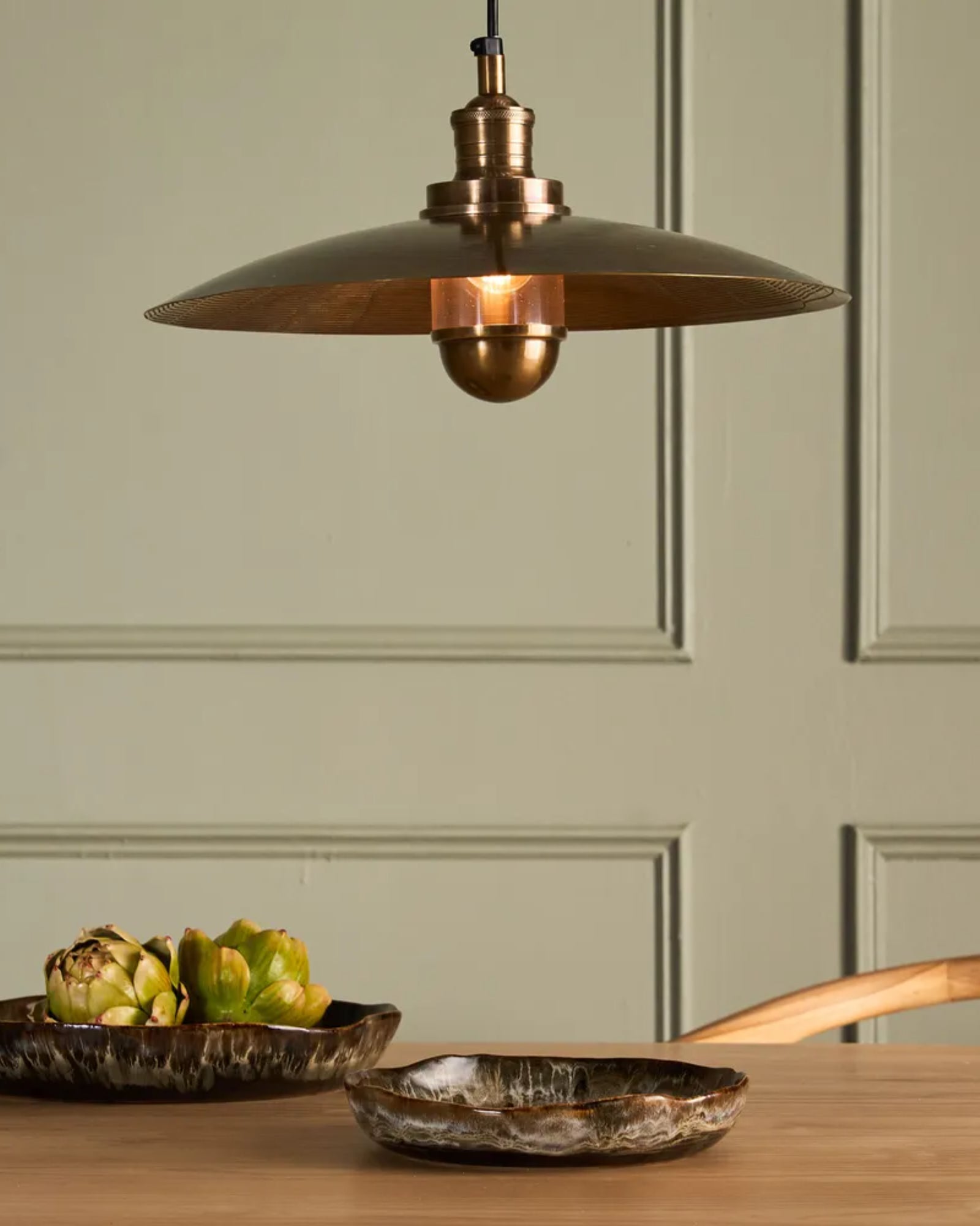 Henry Pendant Light by Emac & Lawton featured in a modern contemporary dining room | Nook Collections