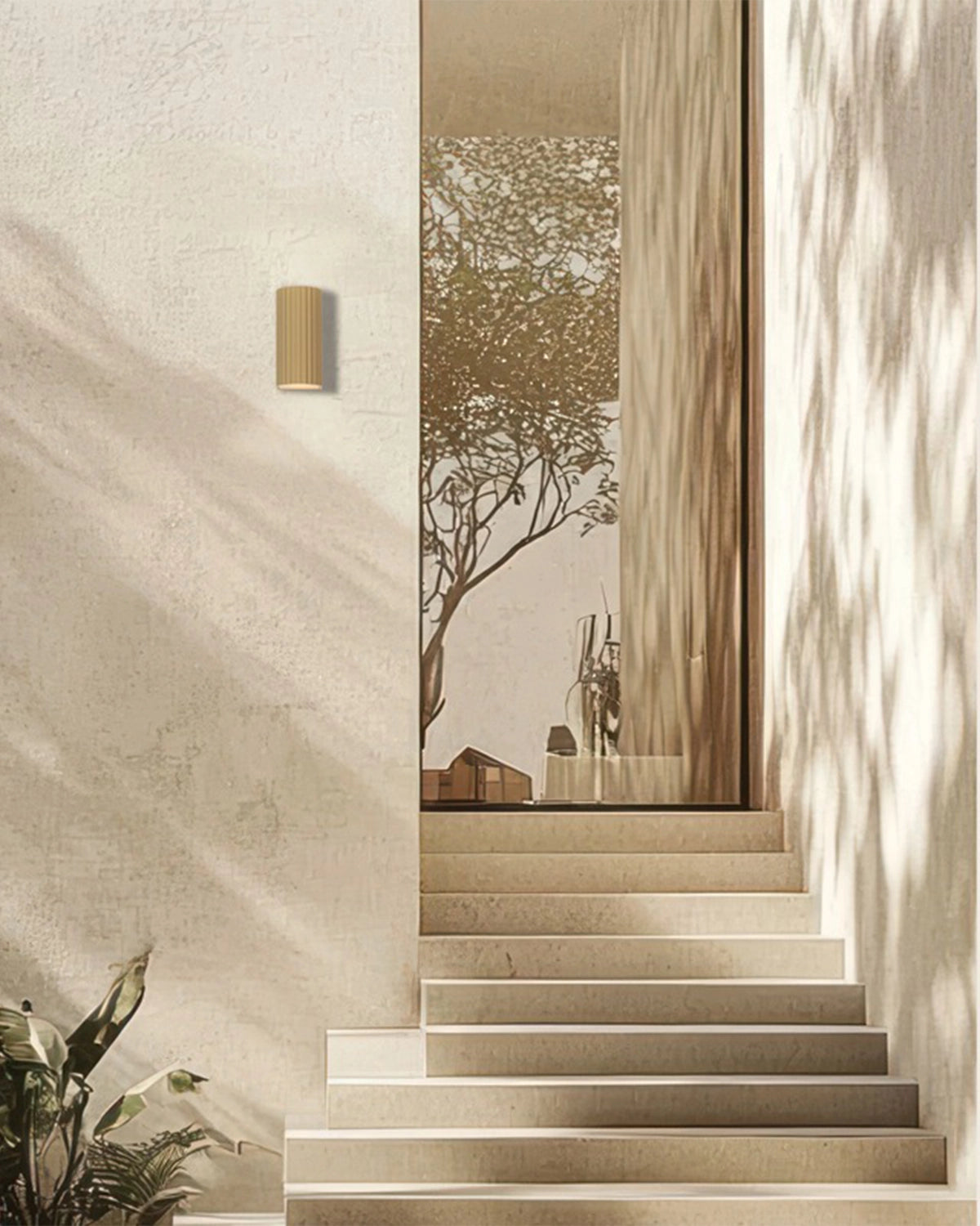 Hestia Double Outdoor Wall Light - Beige