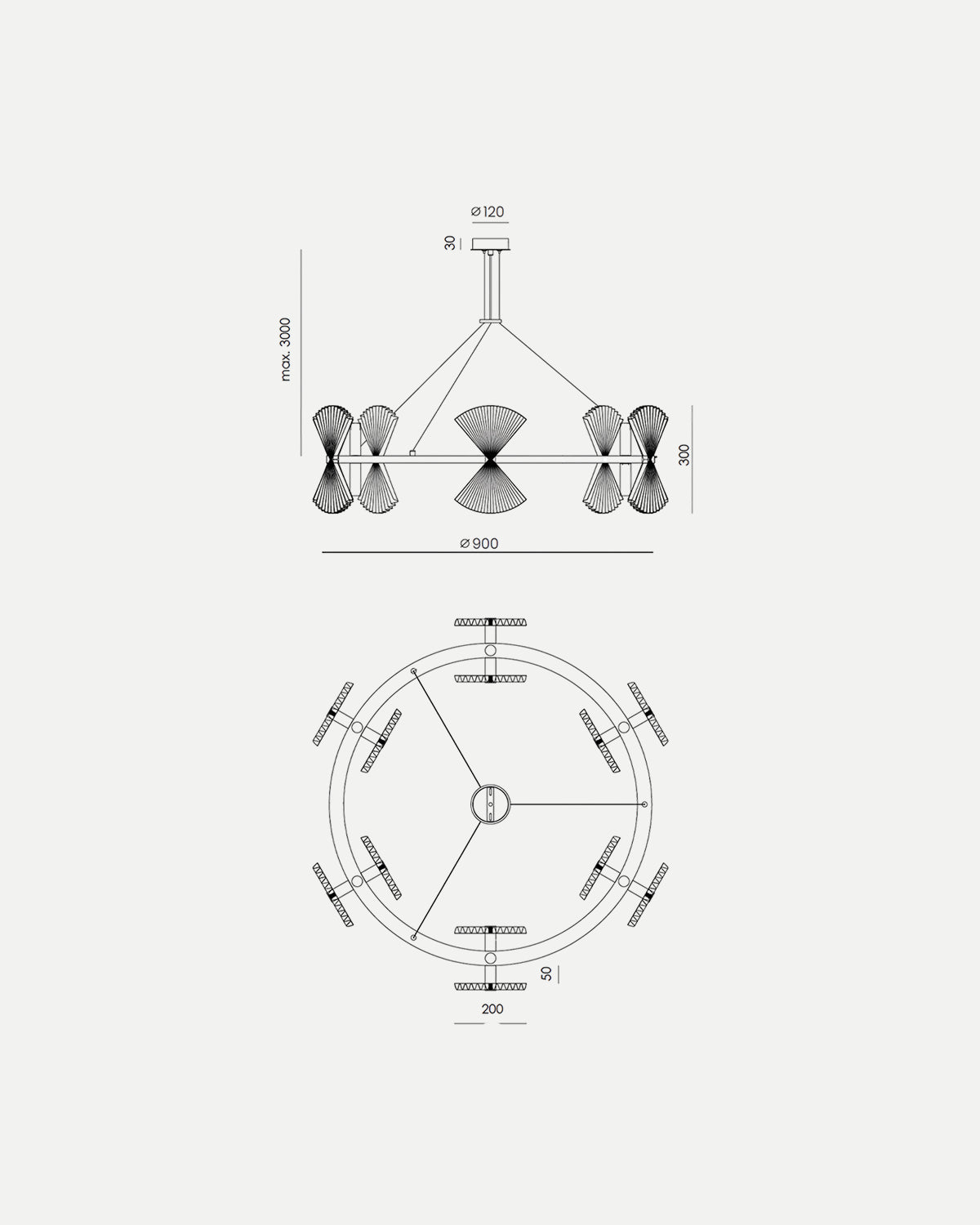 Hita 6lt Pendant Light