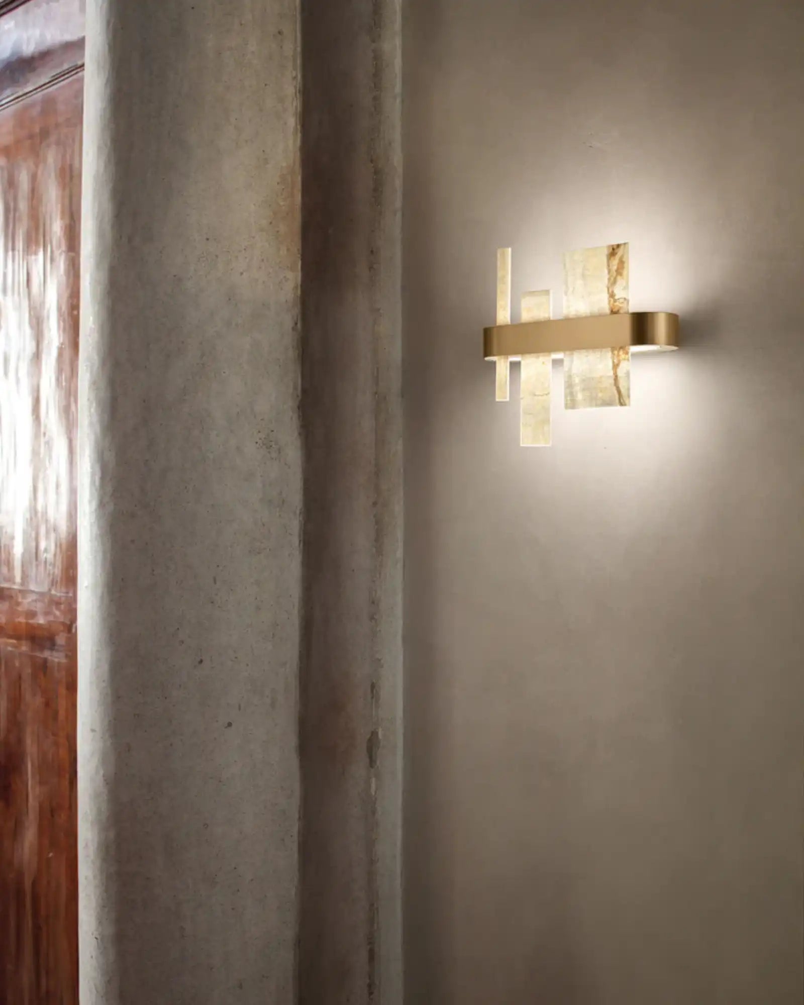 Honice Wall Light by Masiero Lighting featured within a hallway | Nook Collections