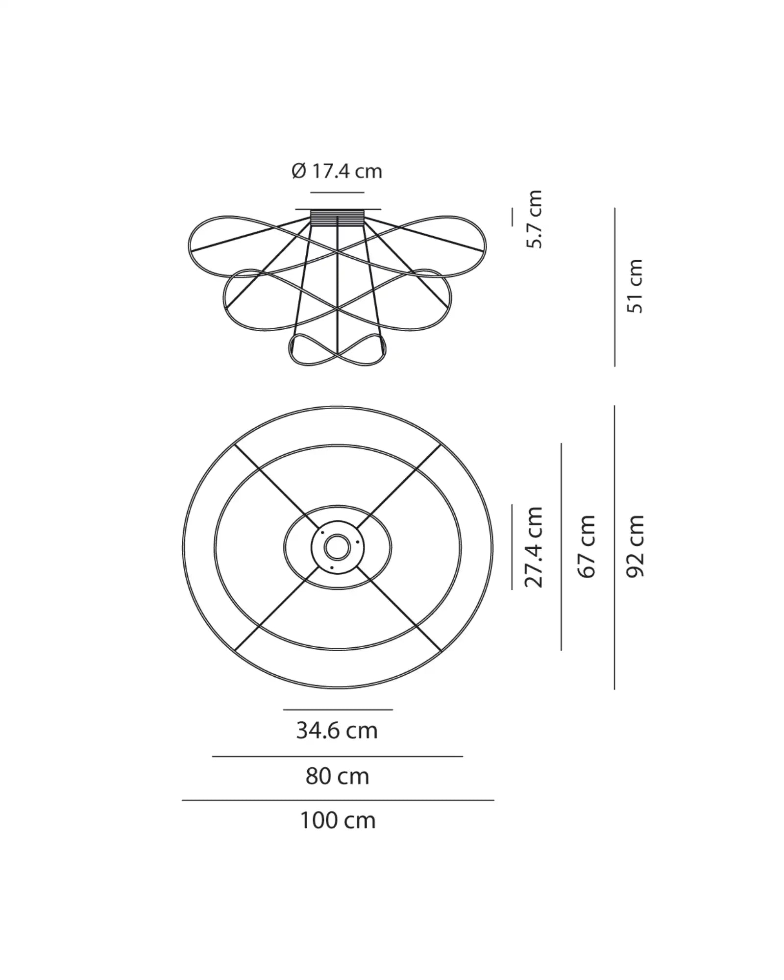 Hoops Ceiling Light