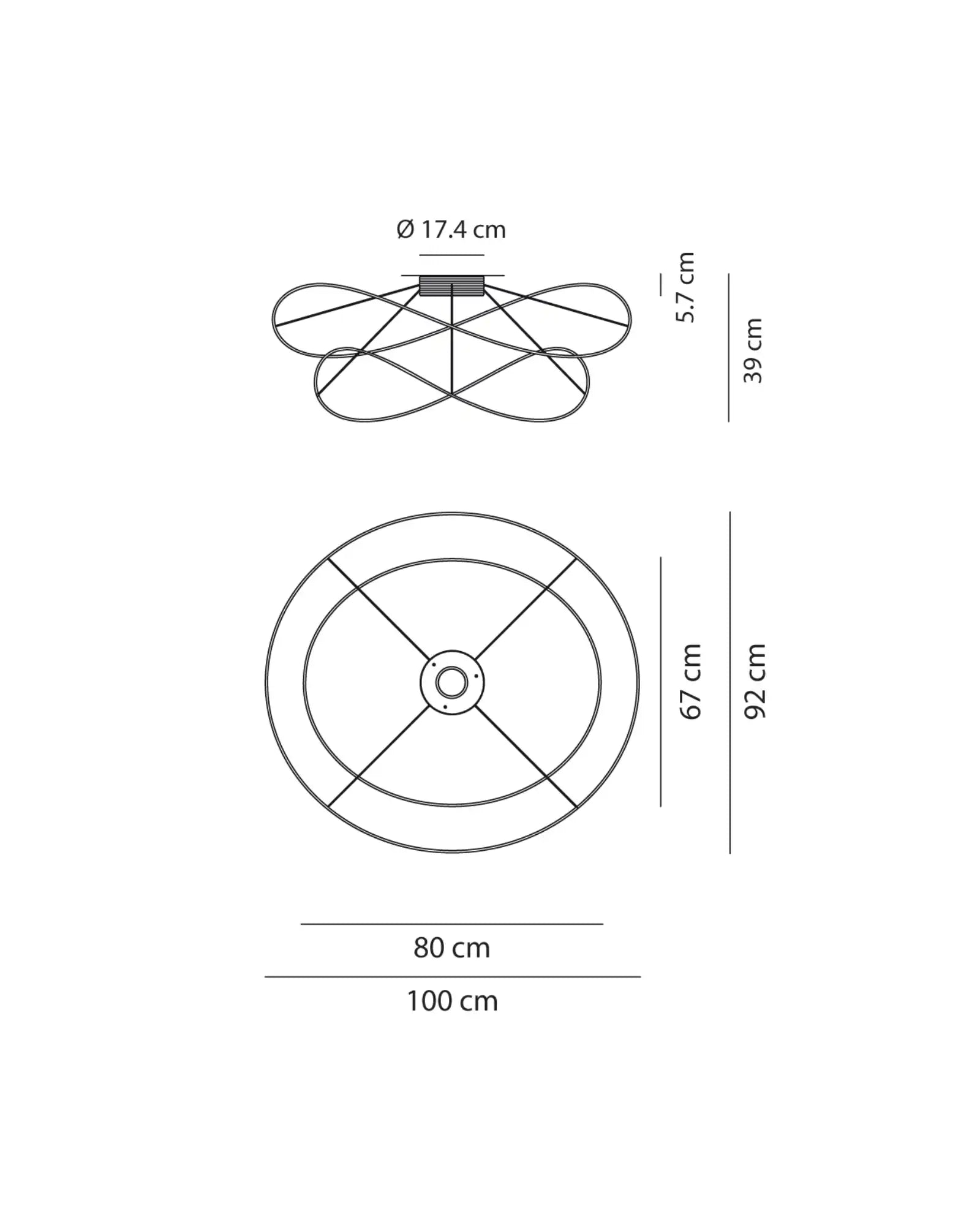 Hoops Ceiling Light