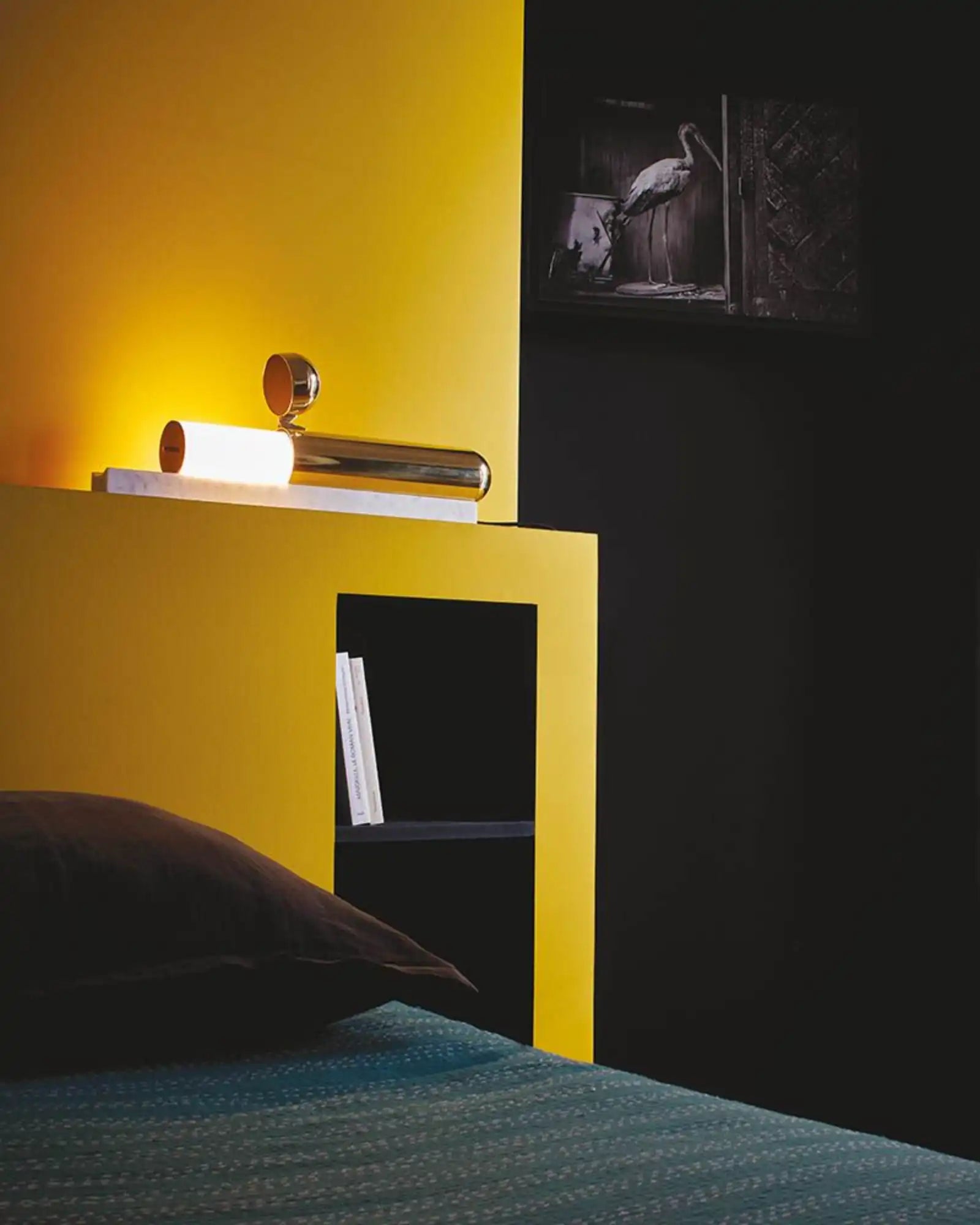 Isp Table Lamp by DCW Editions featured within a contemporary contemporary bedroom | Nook Collections