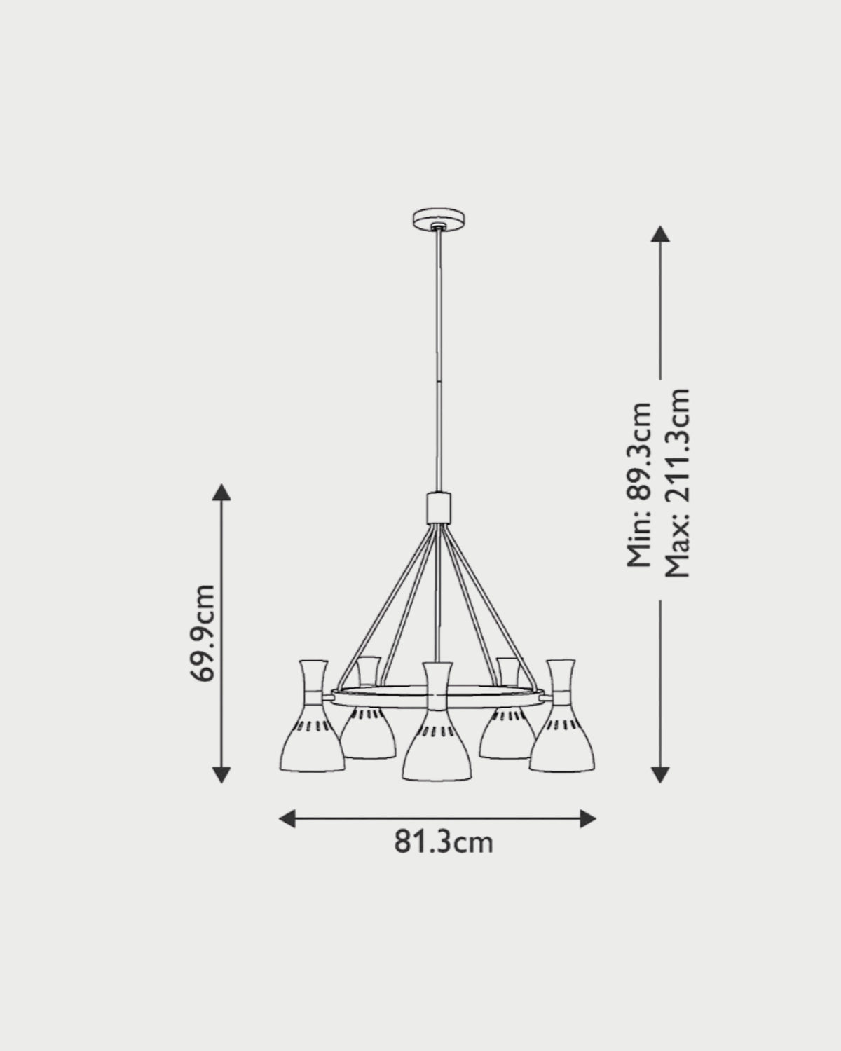 Joan 5lt Pendant Light