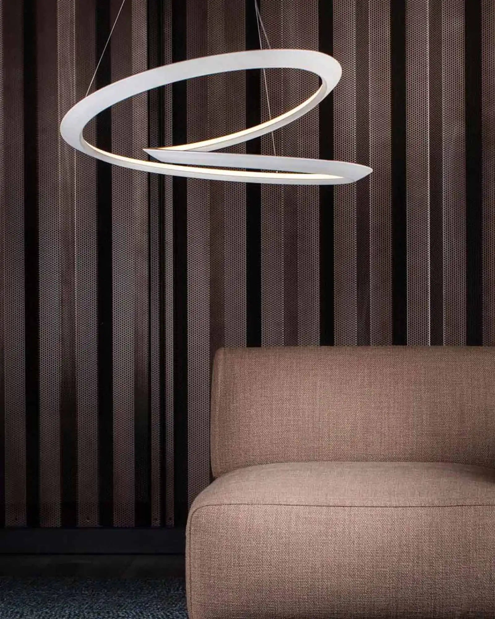 Kepler Minor Pendant Light by Nemo Lighting featured within a contemporary living room | Nook Collections