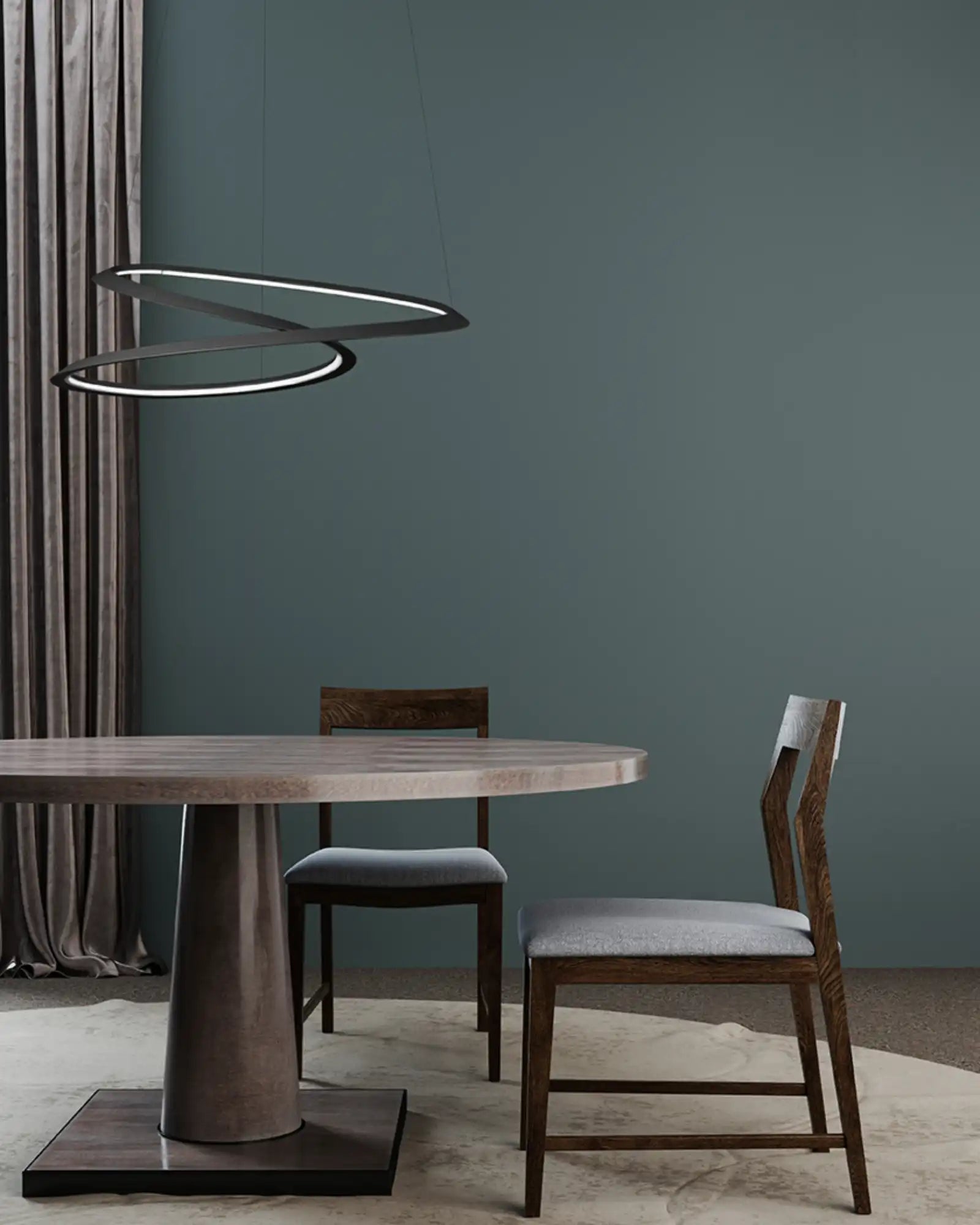 Kepler Petite Pendant Light by Nemo Lighting featured within a contemporary dining room | Nook Collections