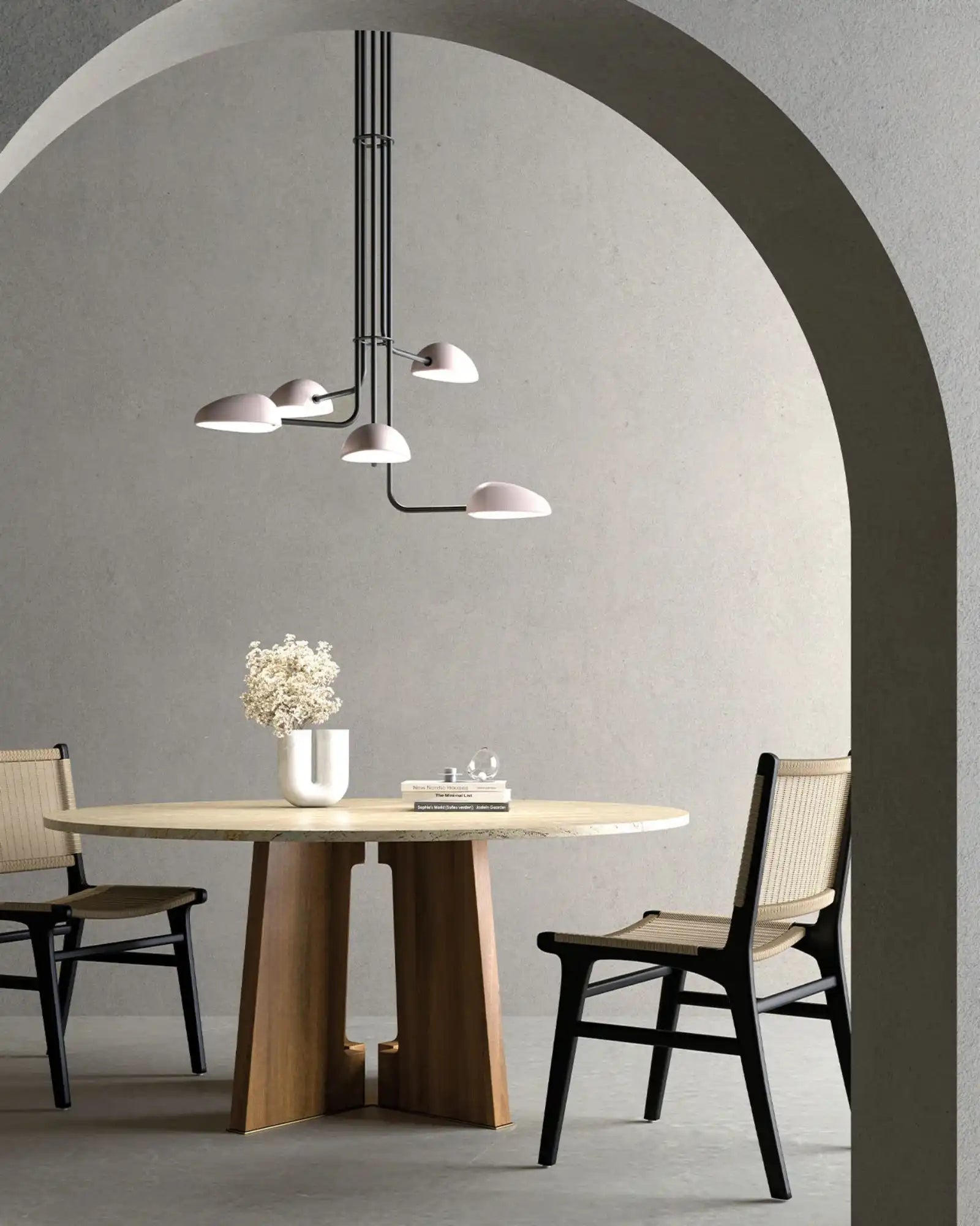 Kezo 5lt Pendant Light by Aromas Del Campo featured in a modern contemporary dining room | Nook Collections