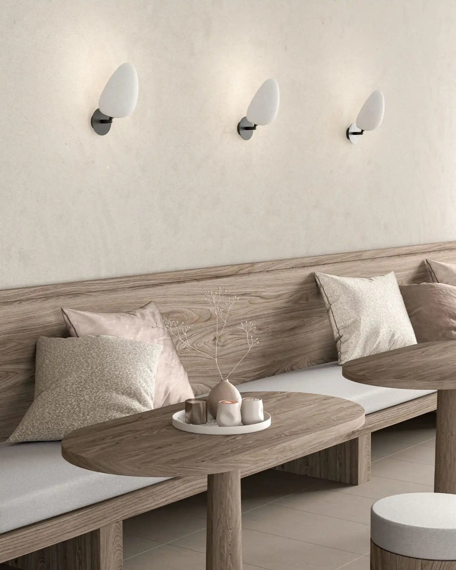 Kezo Wall Lamp by Aromas Del Campo featured in a Scandinavian cafe | Nook Collections