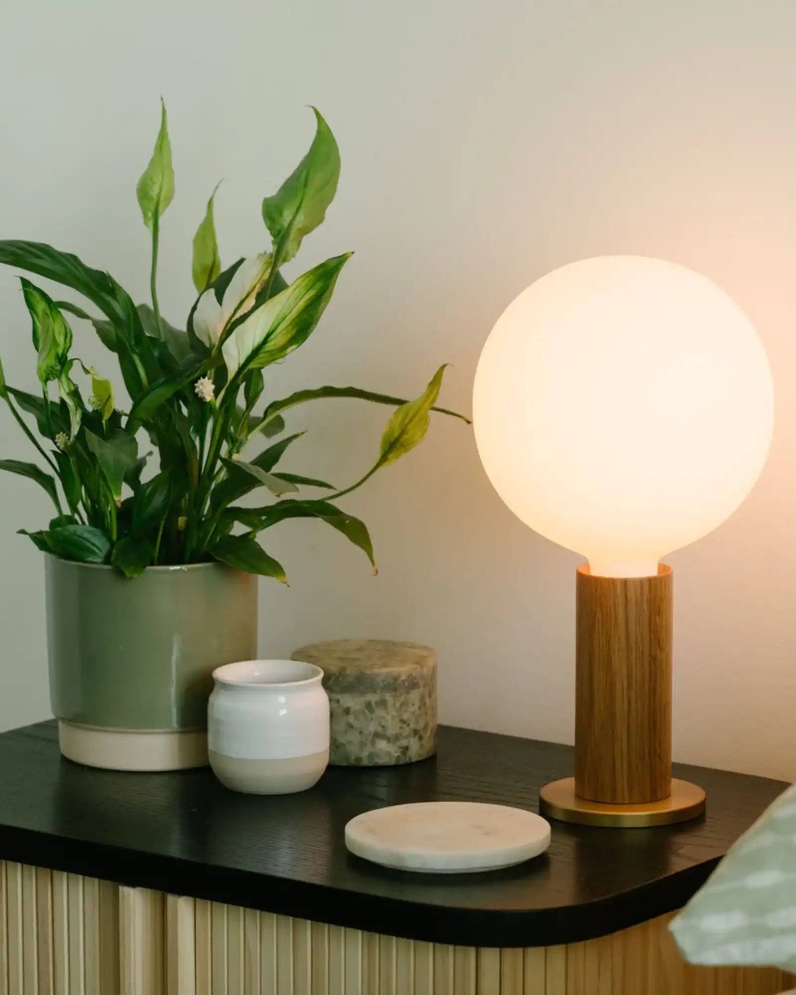 Knuckle Sphere IV Table Lamp in Oak by Tala | Nook Collections