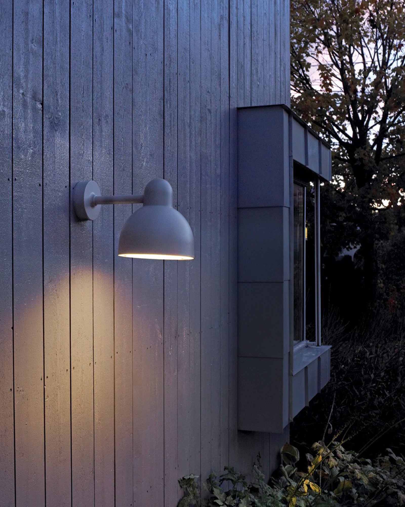 Blue outdoor outlet wall lights