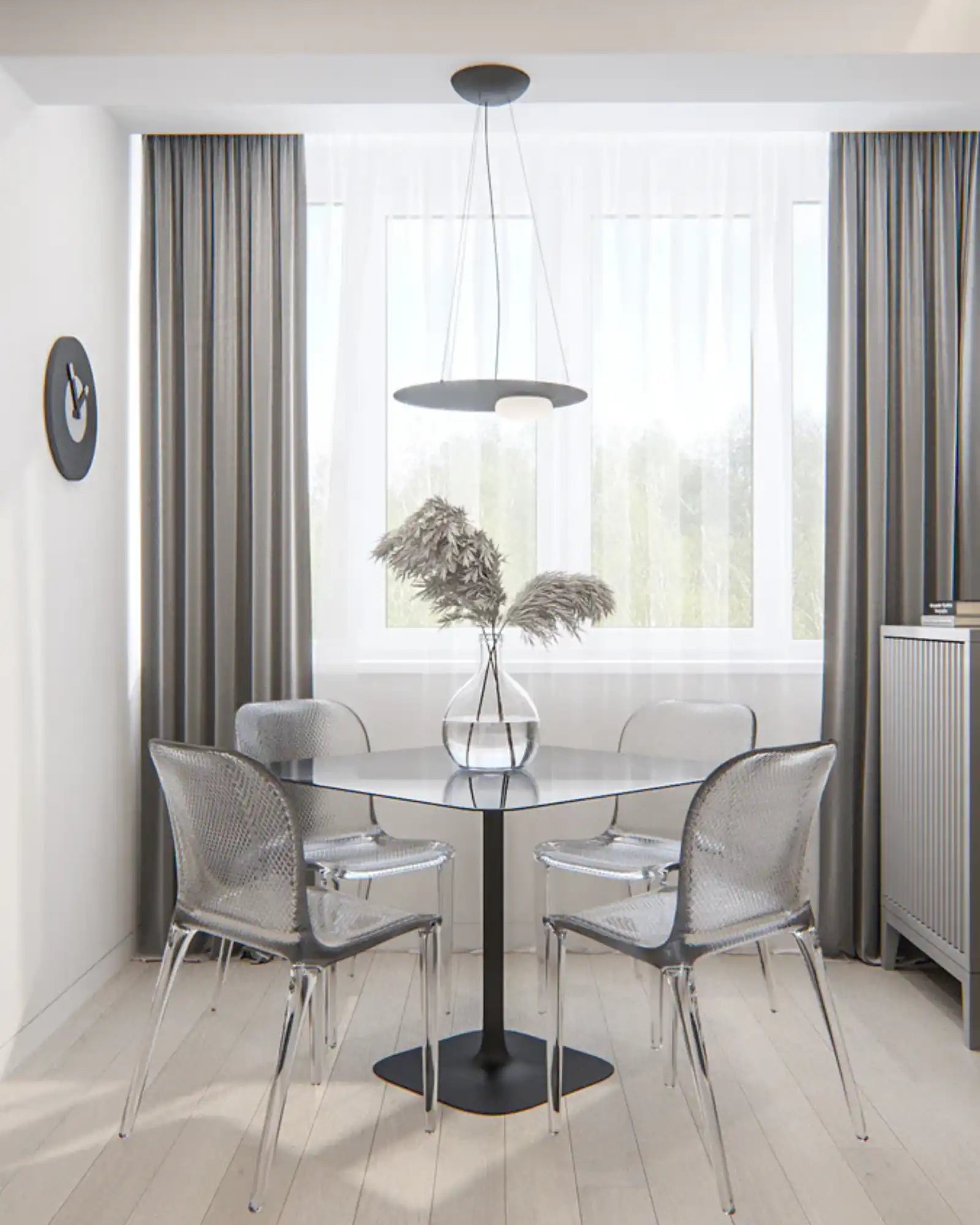 Kwic Pendant Light by Axolight featured in a modern contemporary dining room | Nook Collections