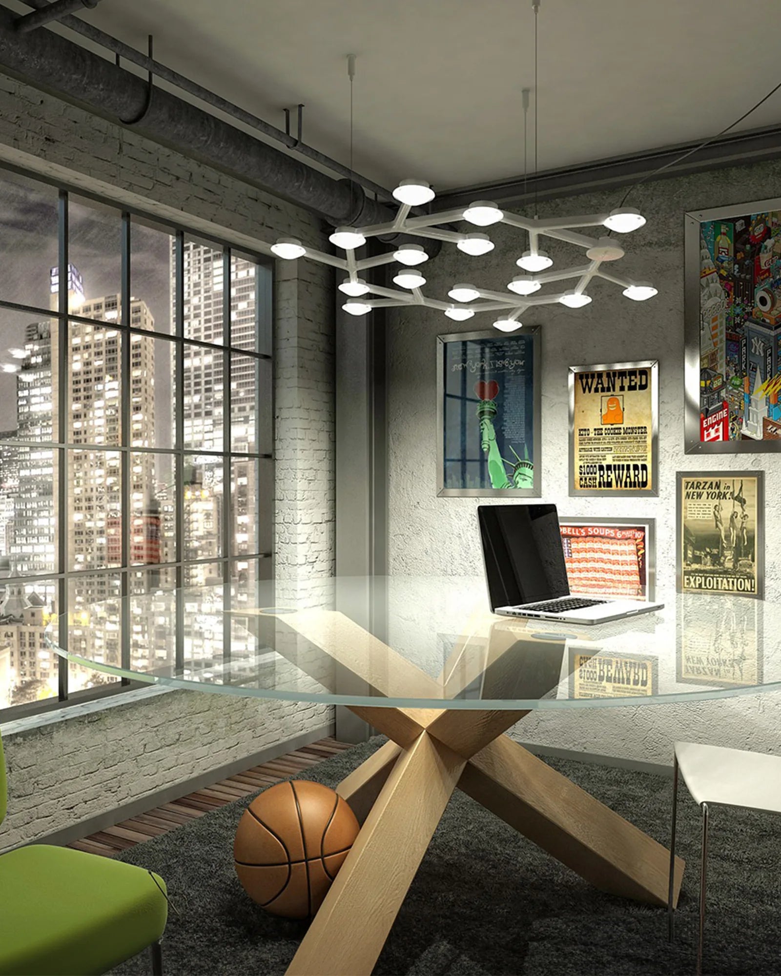 Led Net Circle Pendant Light