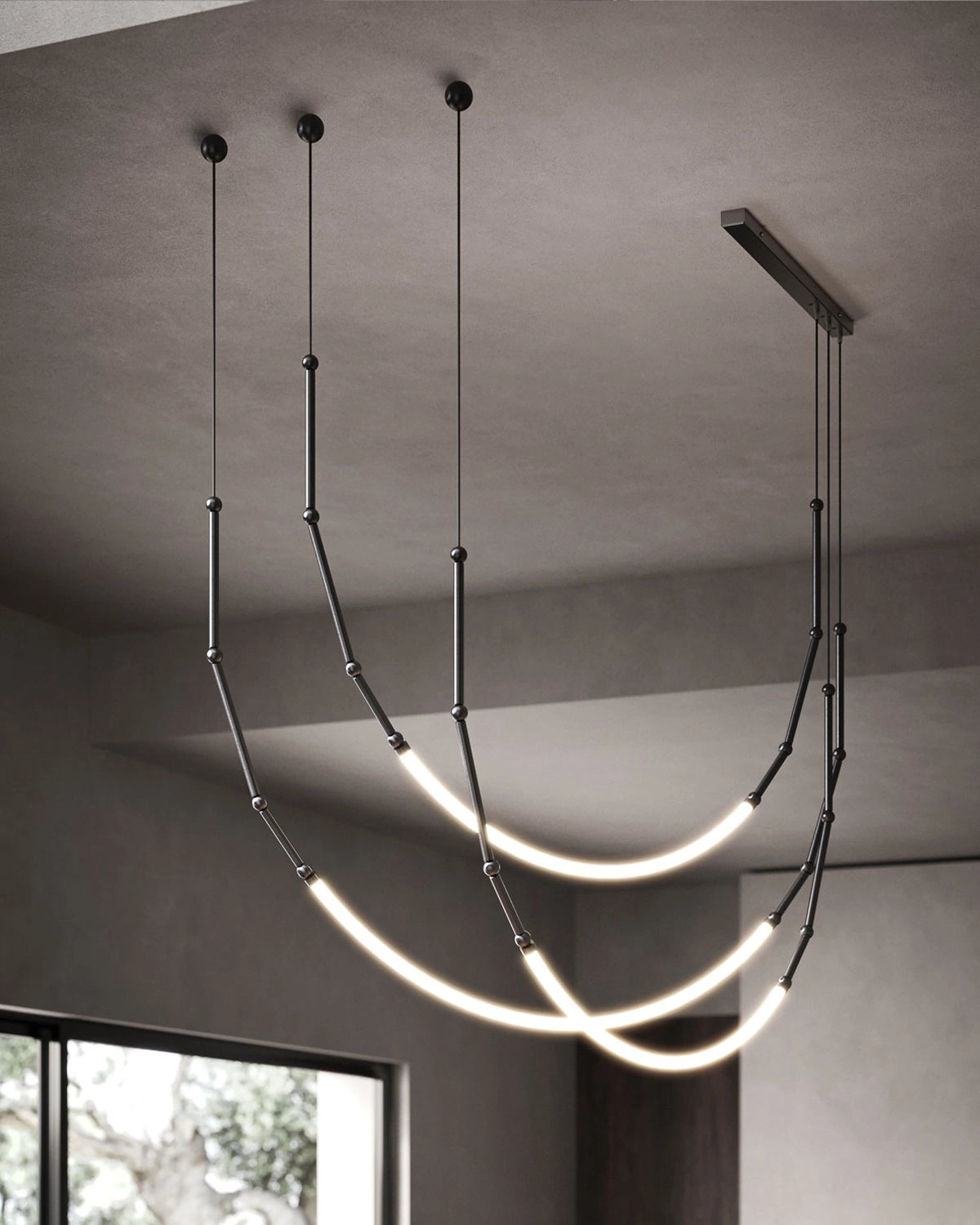 Leda 3lt Curve Pendant Light