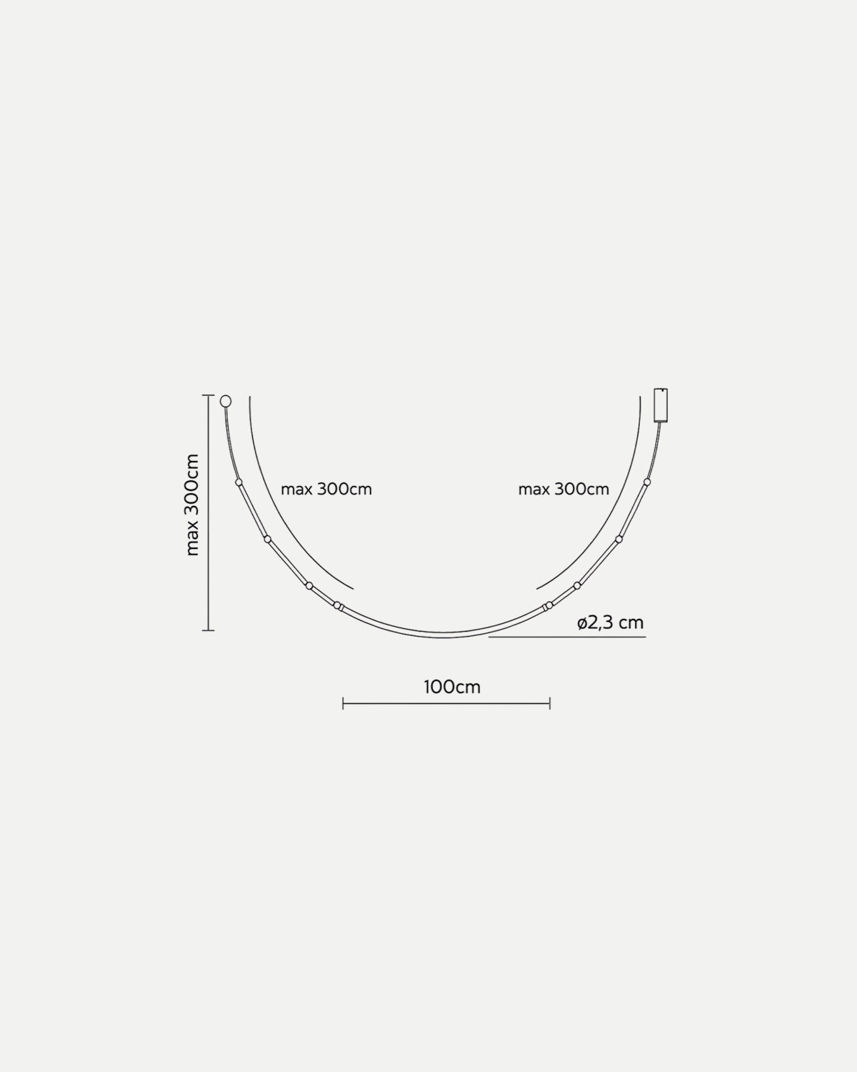 Leda Curve Pendant Light