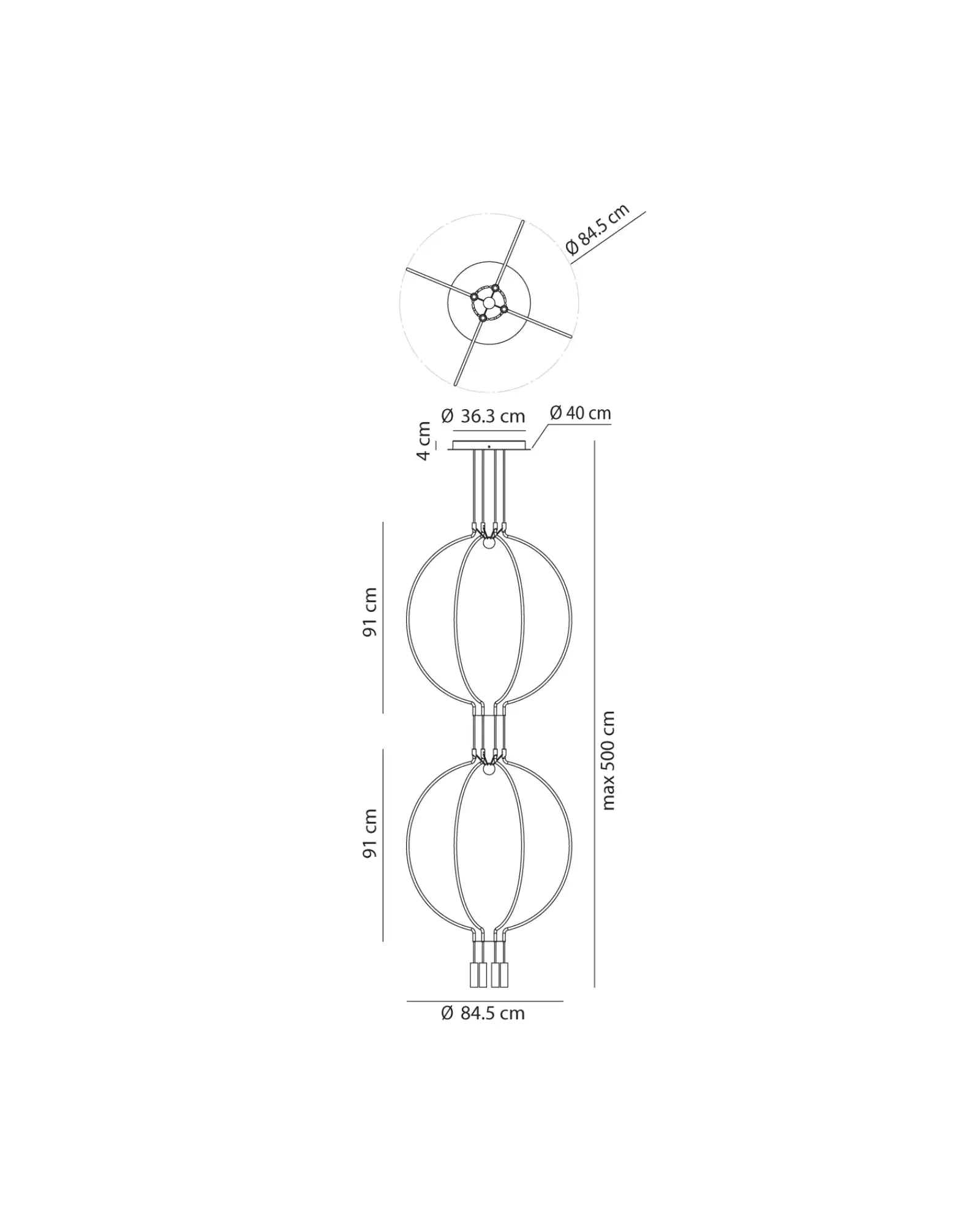 Liaison 4lt Pendant Light