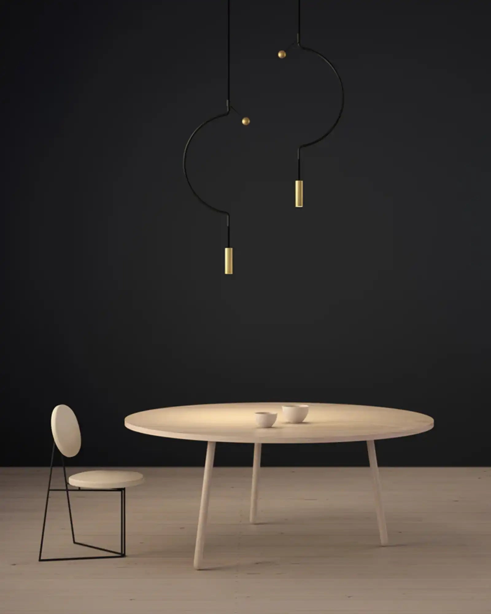 Liaison Pendant Light by Axolight featured in a modern contemporary dining room | Nook Collections