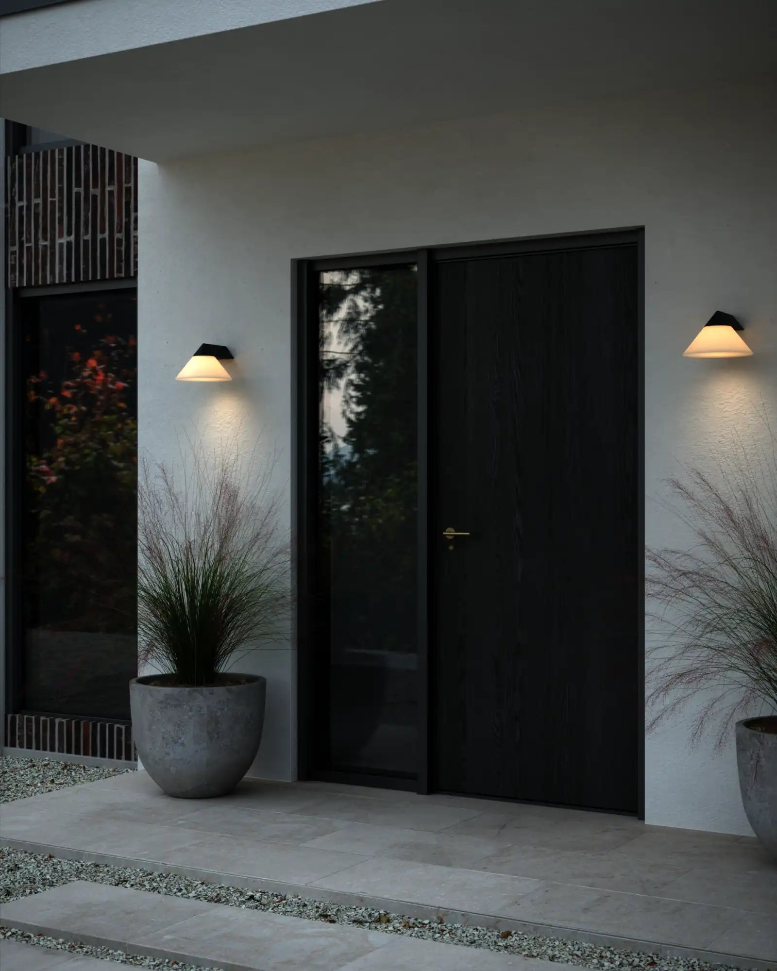 Linas Wall Light by Nordlux Lighting featured in a doorway | Nook Collections