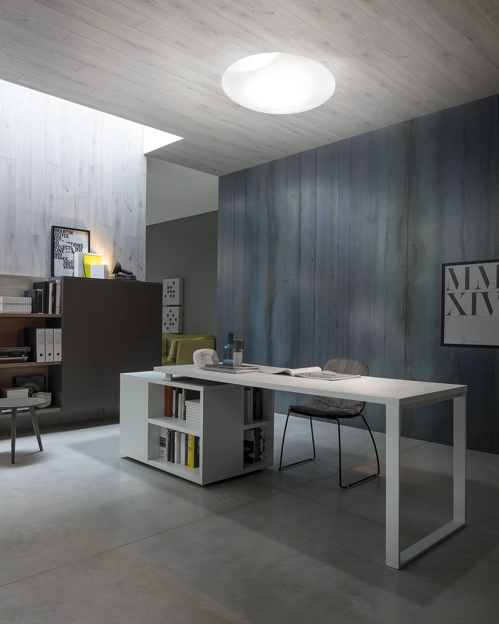 Lio Ceiling Light by Vistosi Lighting featured within a contemporary home office | Nook Collections