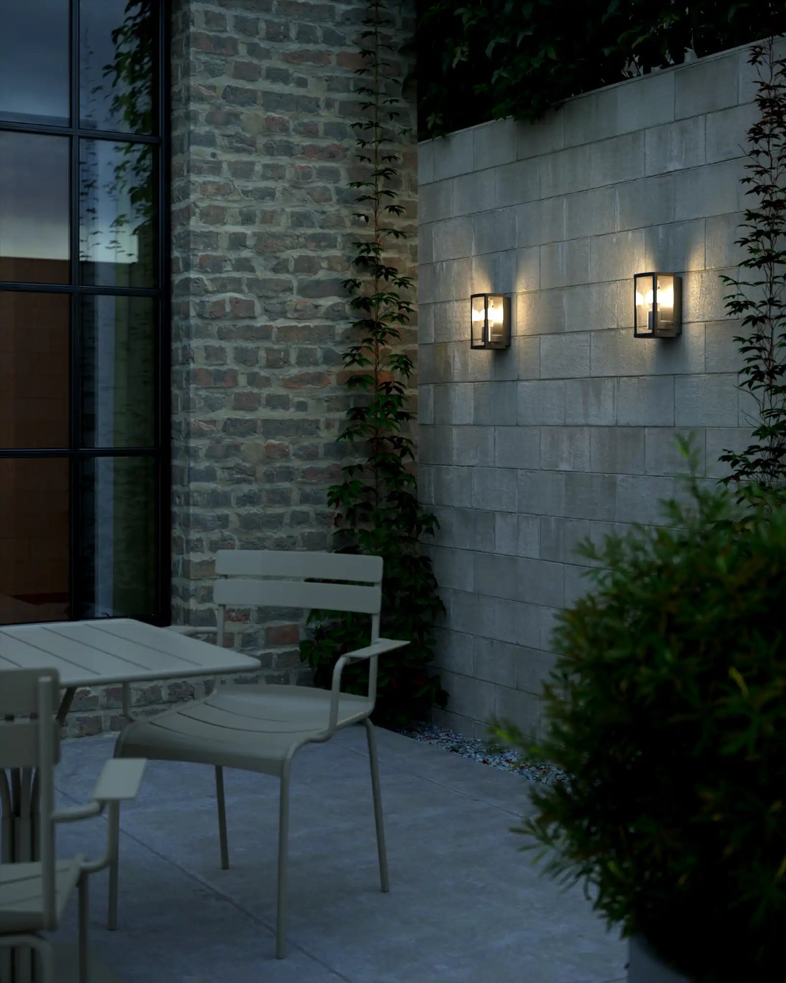 Luchy Wall Light by Nordlux Lighting featured in an outdoor lounge | Nook Collections