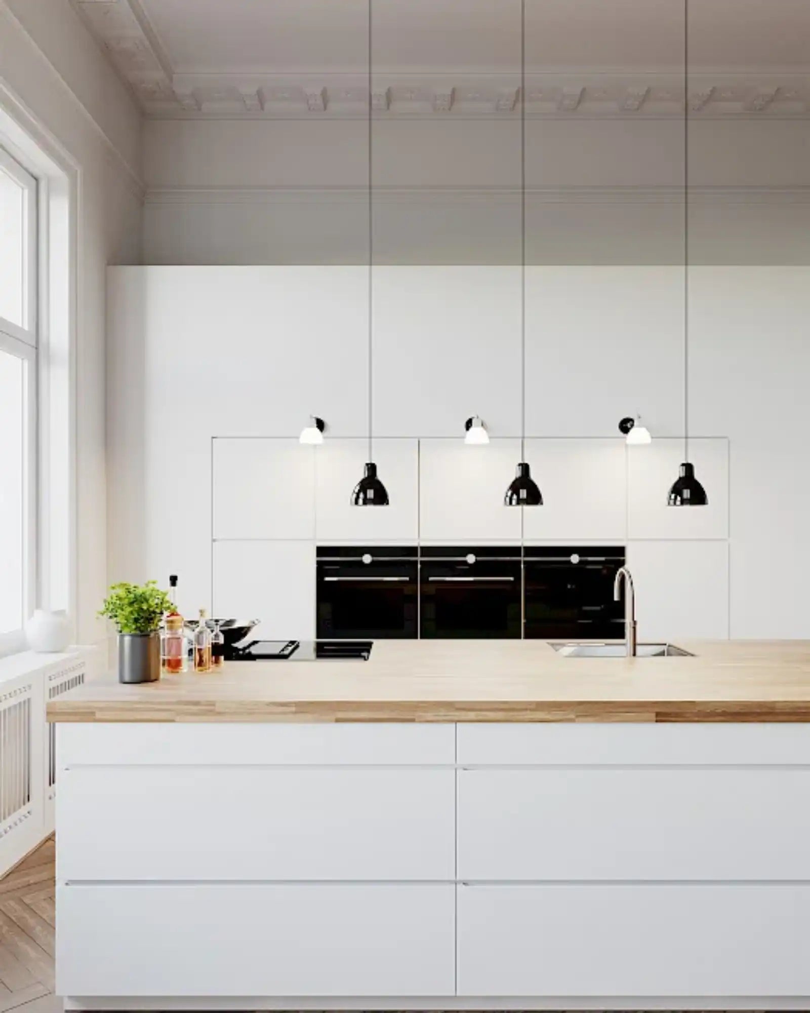 Luxy Glam Pendant Light by Rotaliana featured within a contemporary kitchen | Nook Collections