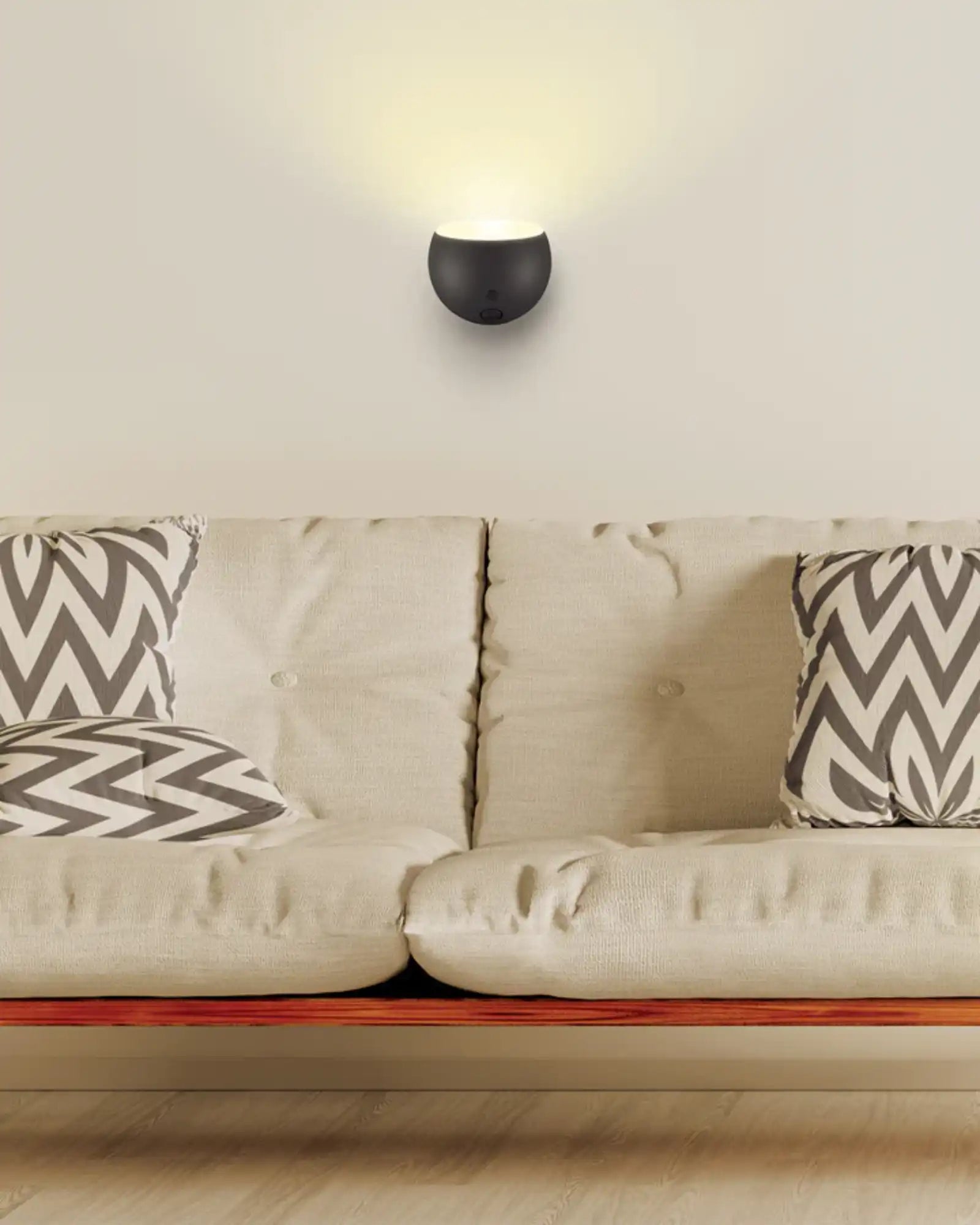 Mag Wall Light by Studio Italia featured in a modern living room | Nook Collections