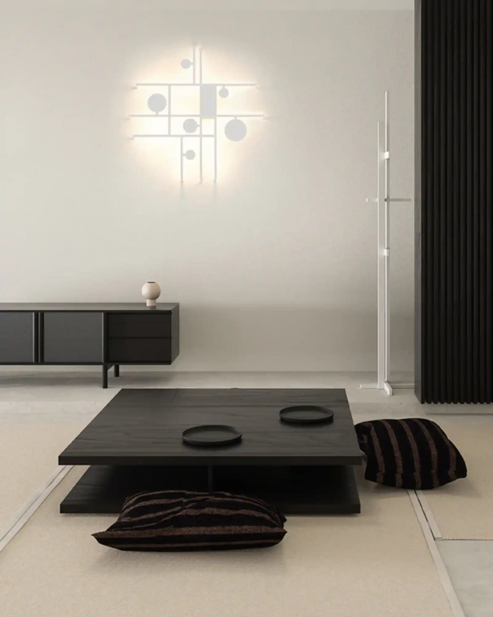 Manifesto Wall Light by Axolight featured in a modern contemporary living room | Nook Collections