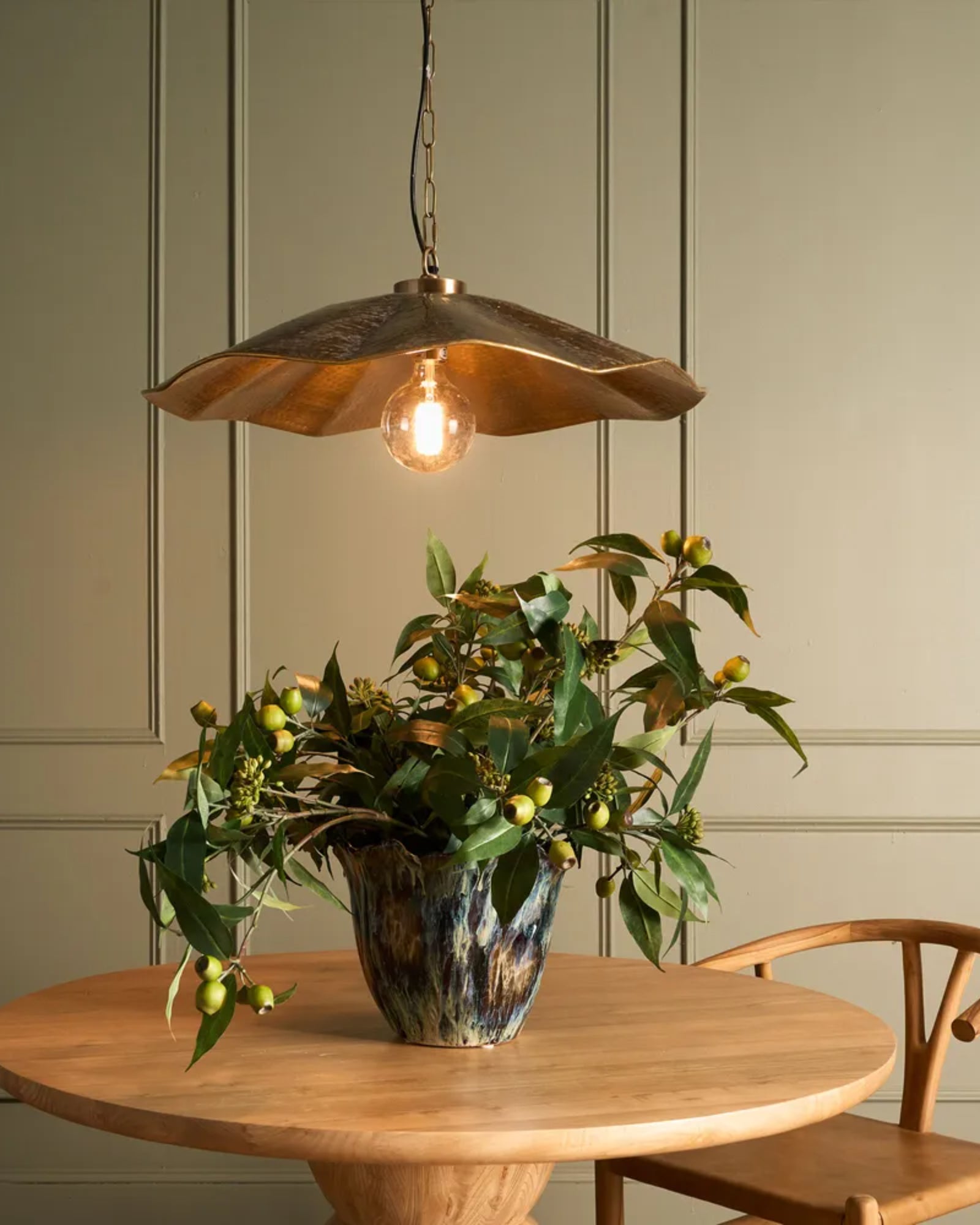 Melville Pendant Light by Emac & Lawton featured in a modern contemporary dining room | Nook Collections