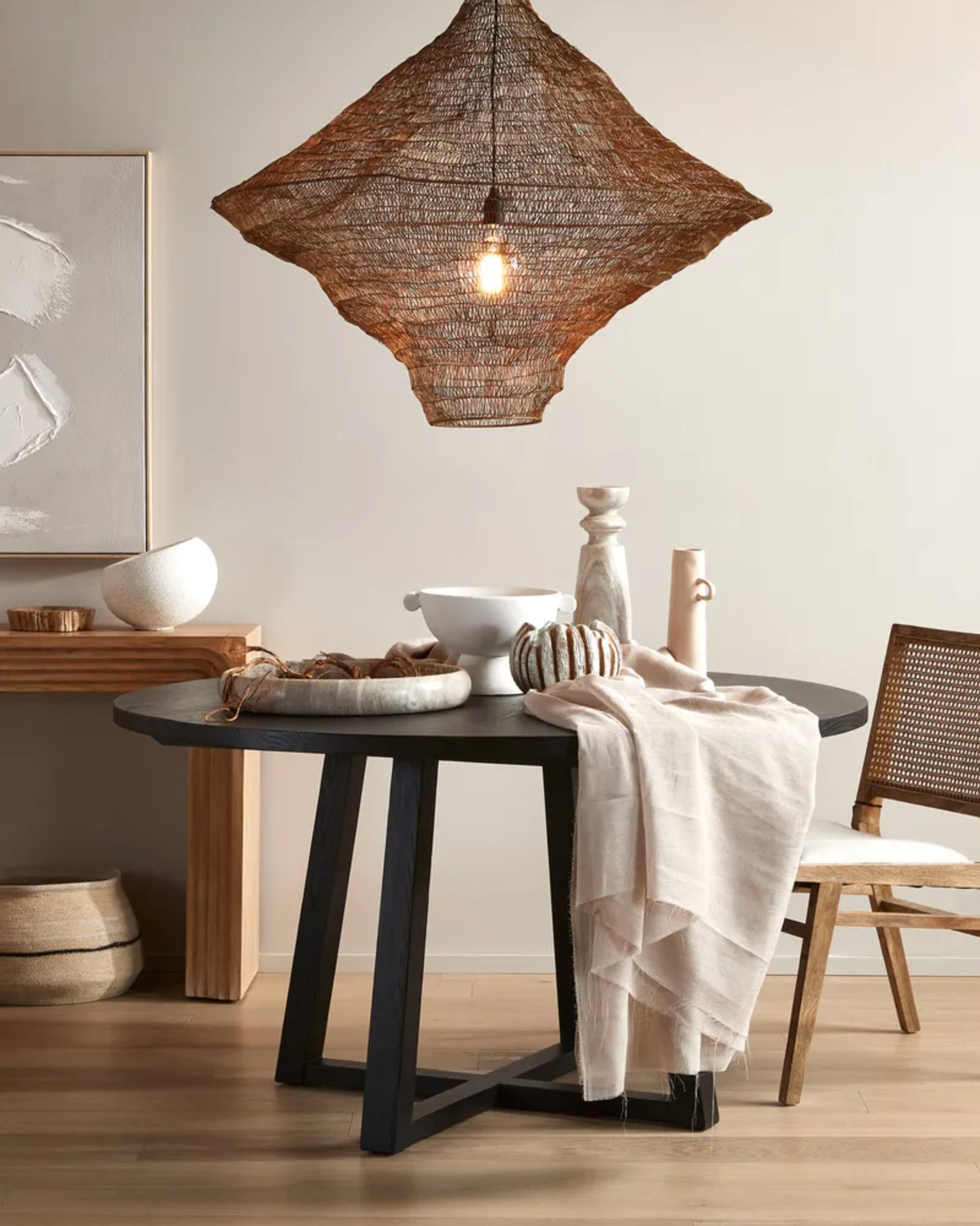 Metropolitan Pendant Light by Emac & Lawton featured in a contemporary dining room | Nook Collections