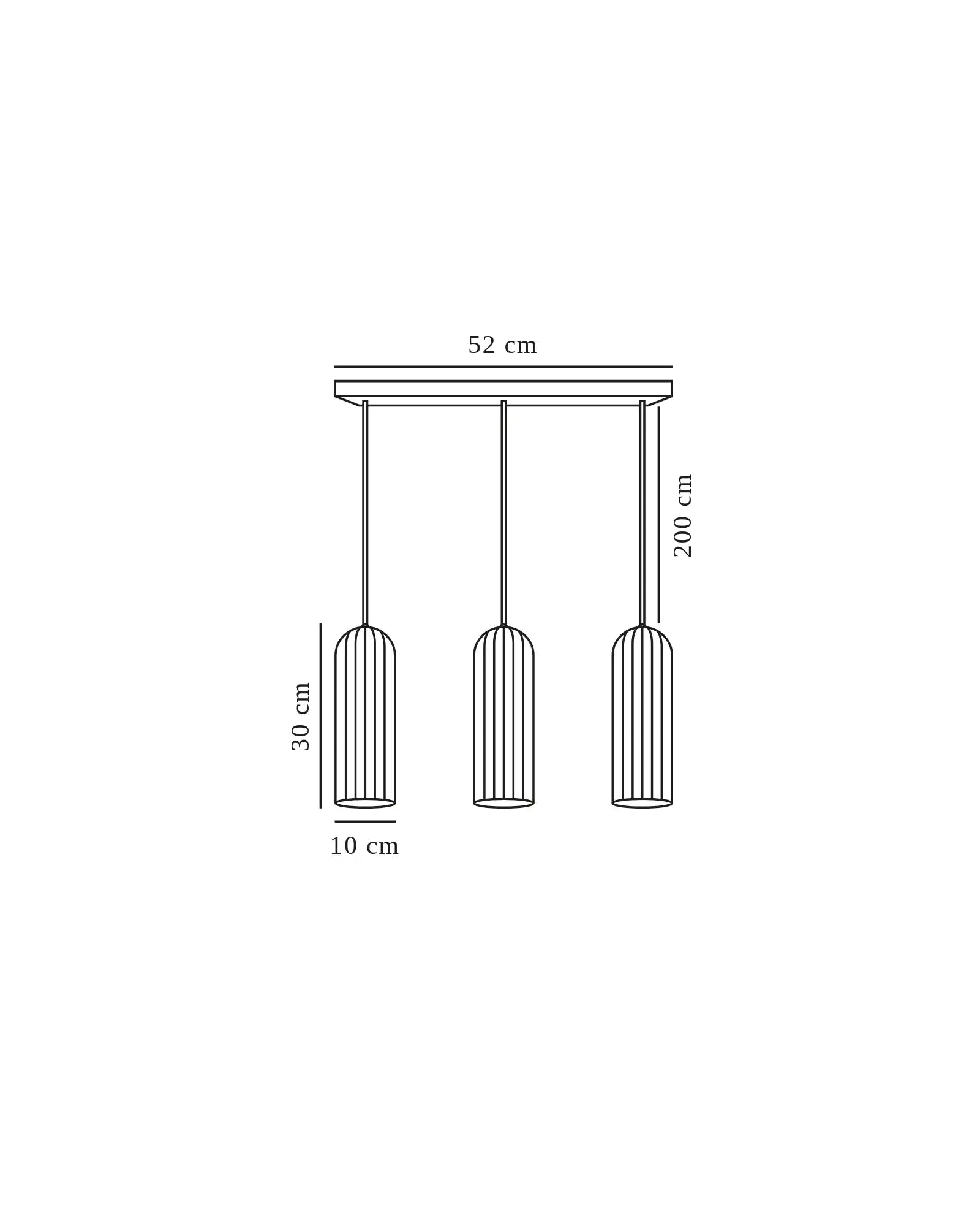 Miella 3lt Pendant Light