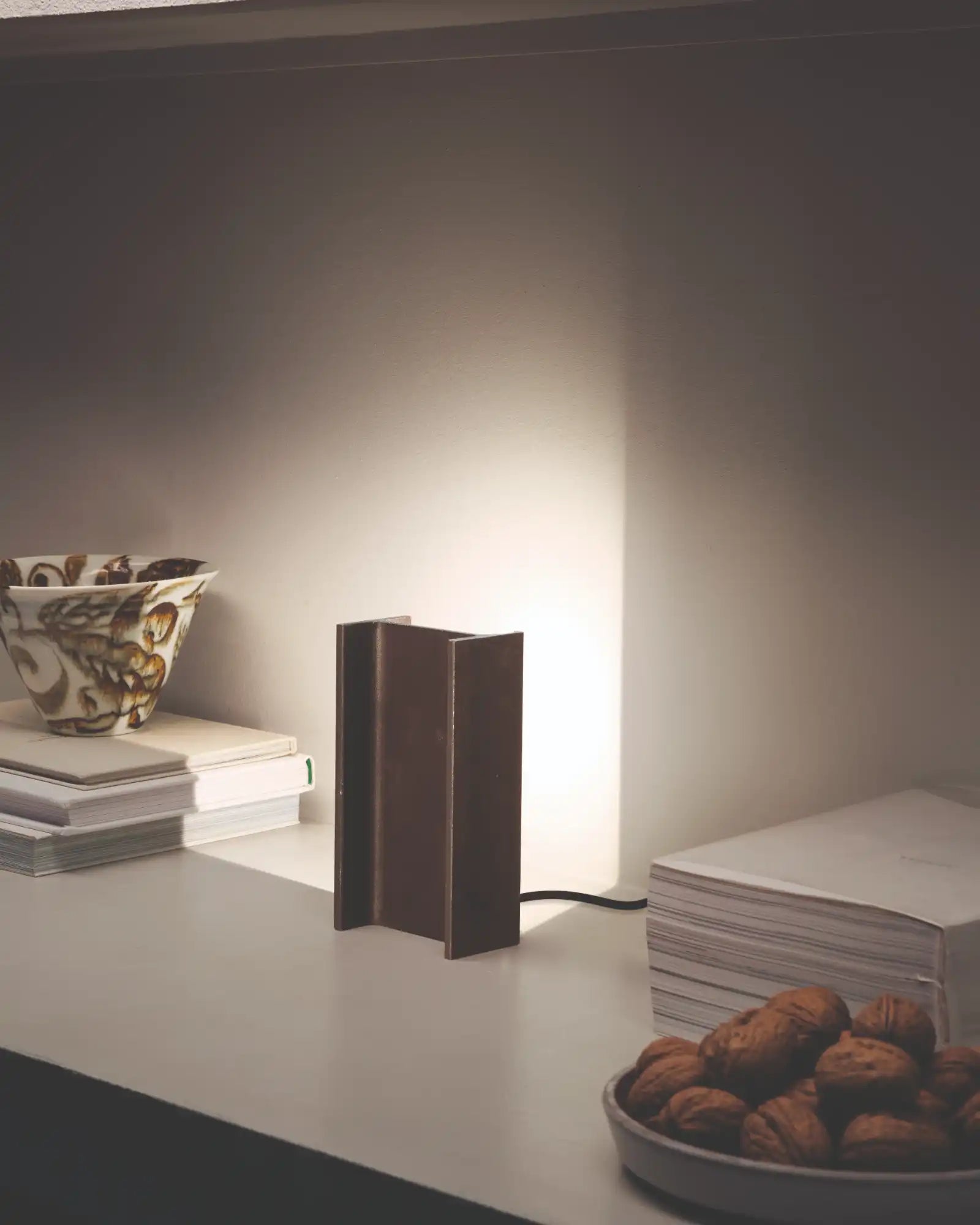 Mini Mais Plus Table Lamp by Nemo Lighting featured in a modern contemporary living room | Nook Collections