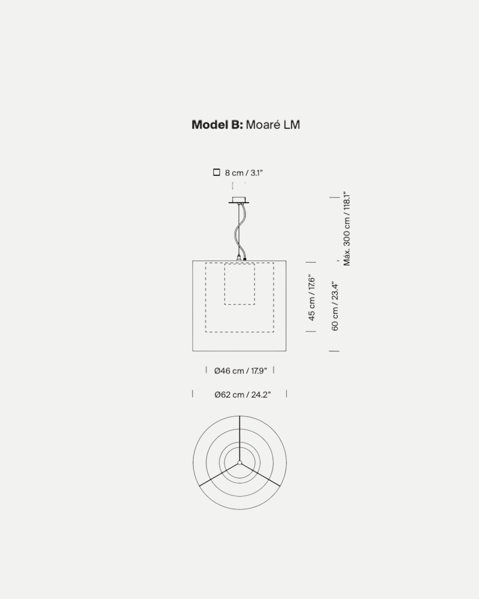 Moaré Duo Pendant Light