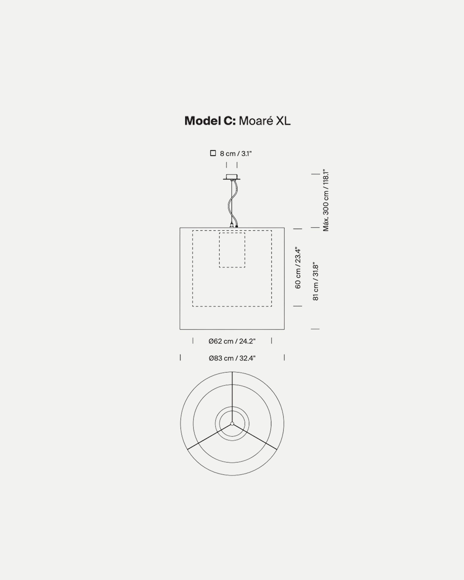 Moaré Duo Pendant Light