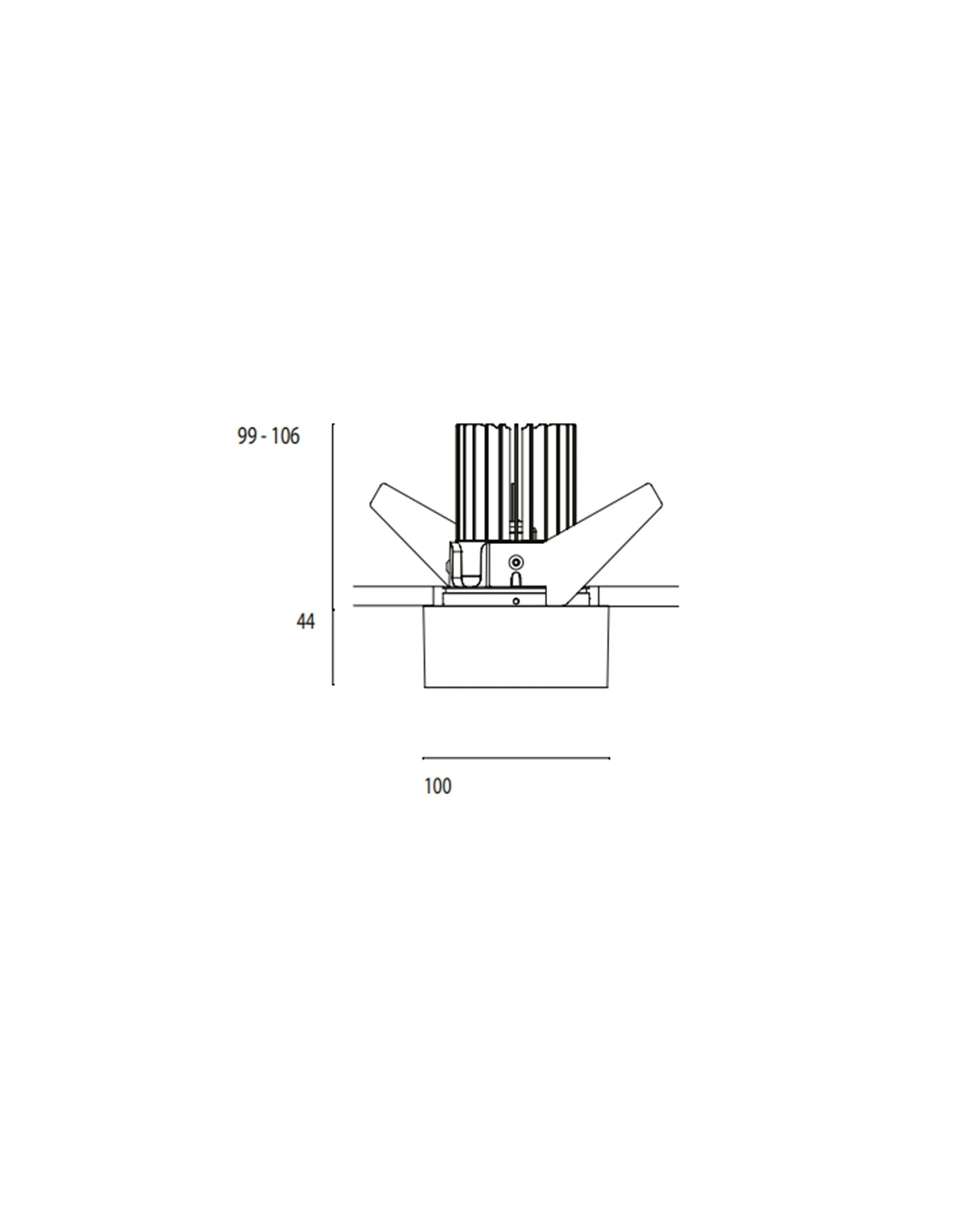 Mono 100 (PHASE DIM) Type 2 Fixed Recessed Downlight
