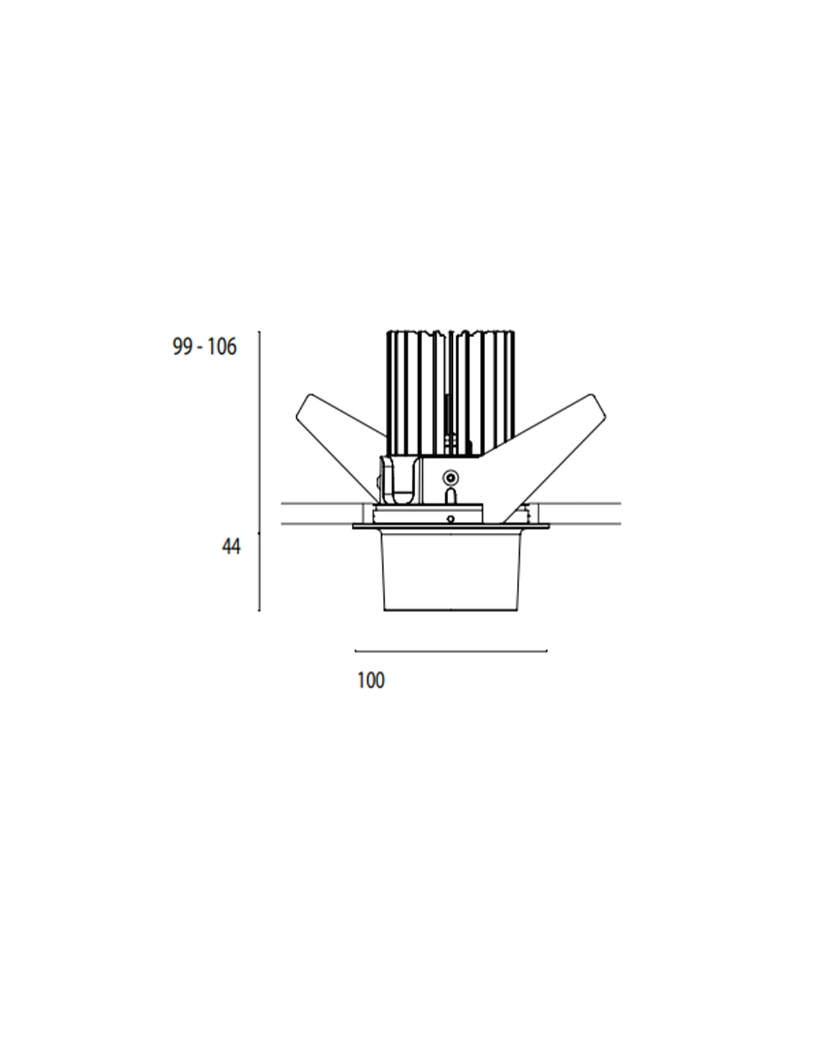 Mono 100 (DALI) Type 3 Fixed Recessed Downlight
