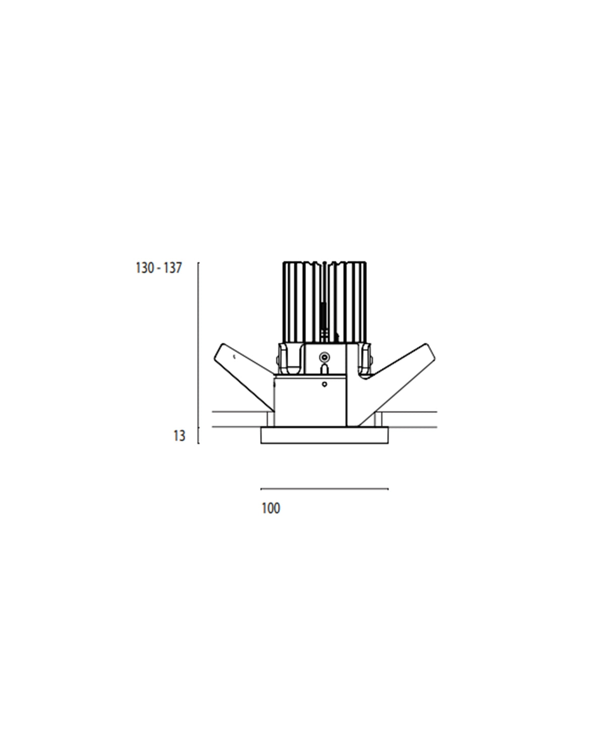Mono 100 (DALI) Type 1 Fixed Recessed Downlight