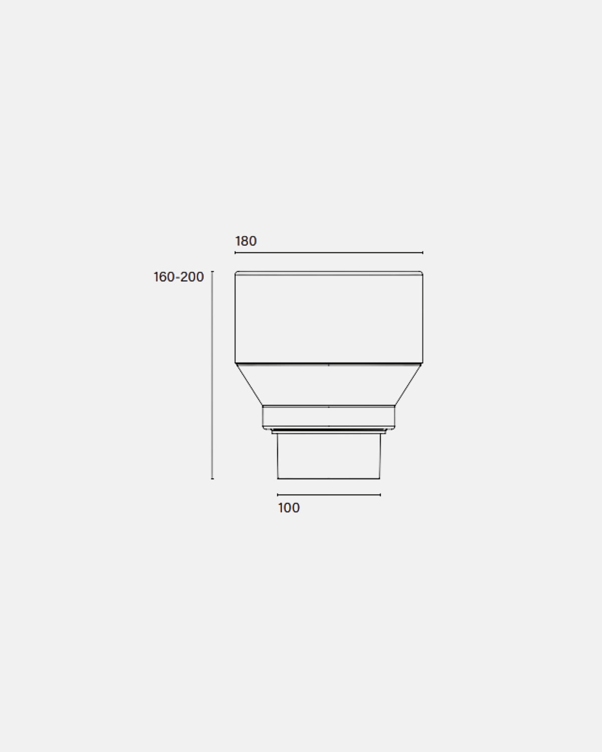 Mono 100 (PHASE DIM) Type 3 Fixed Trimless Concrete Downlight
