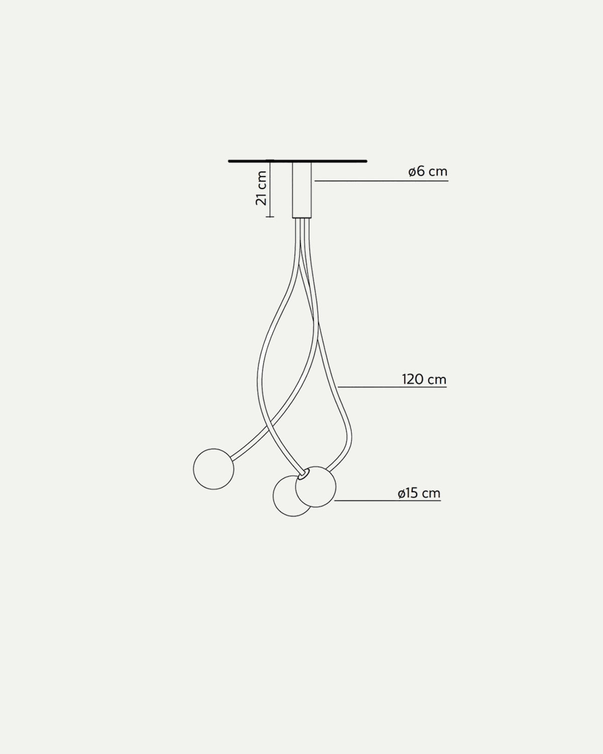 Moony 3lt Pendant Light