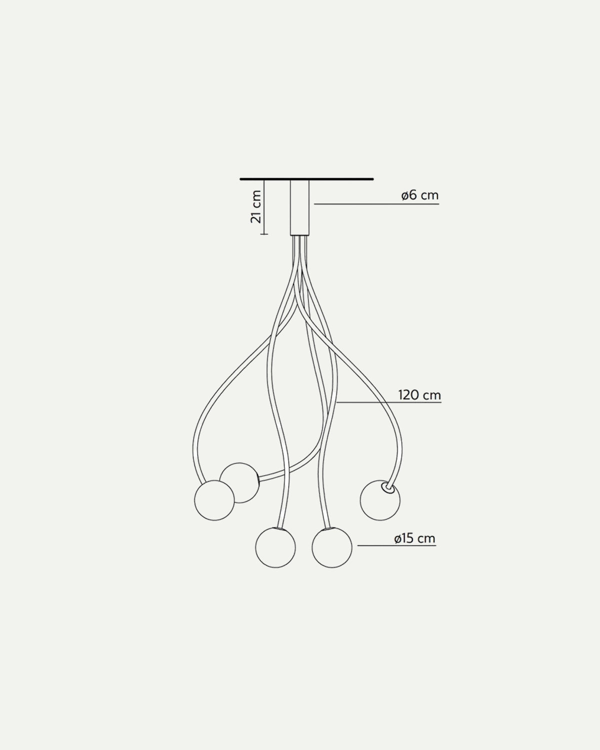 Moony 5lt Pendant Light