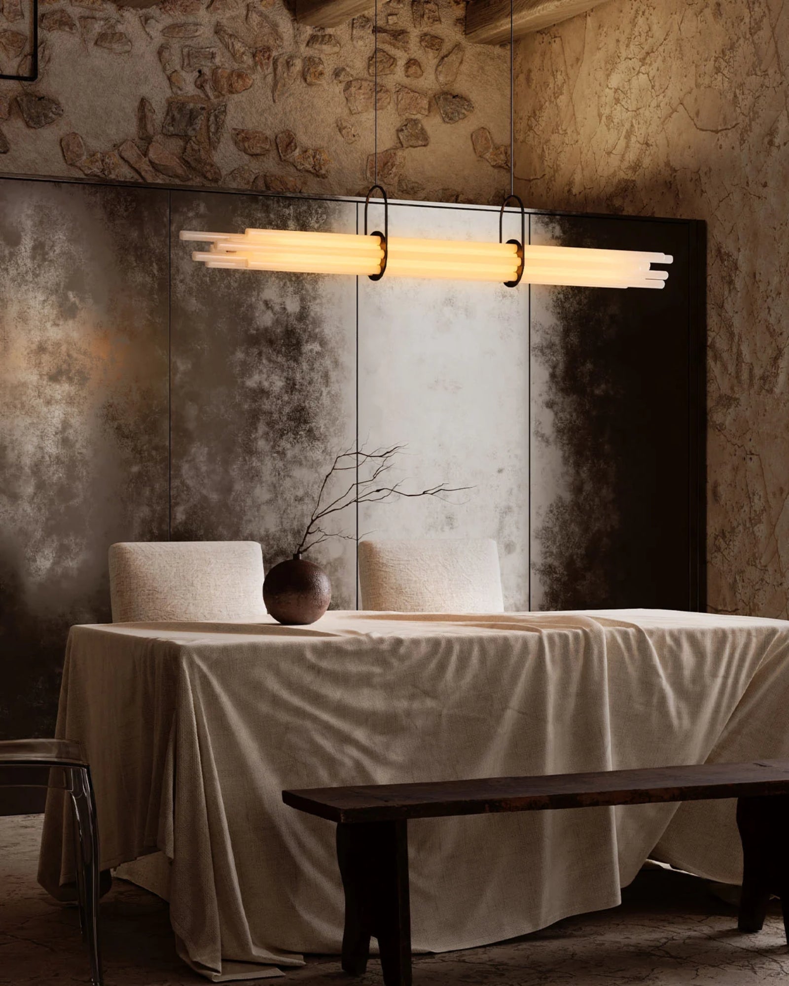 NL12 Pendant Light by DCW Interiors featured in a modern contemporary dining room | Nook Collections