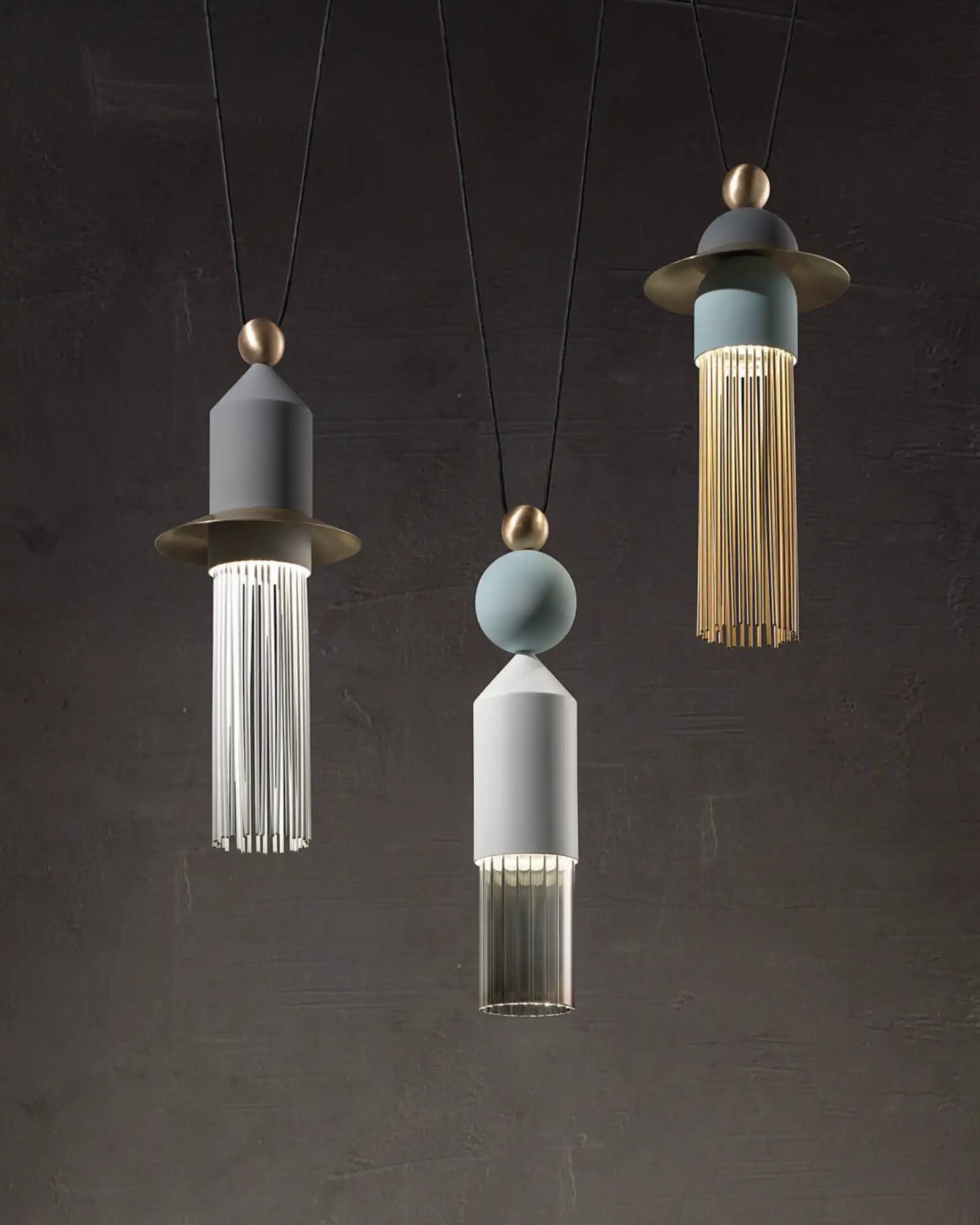 Nappe 3lt Linear Pendant Light by Masiero | Nook Collections