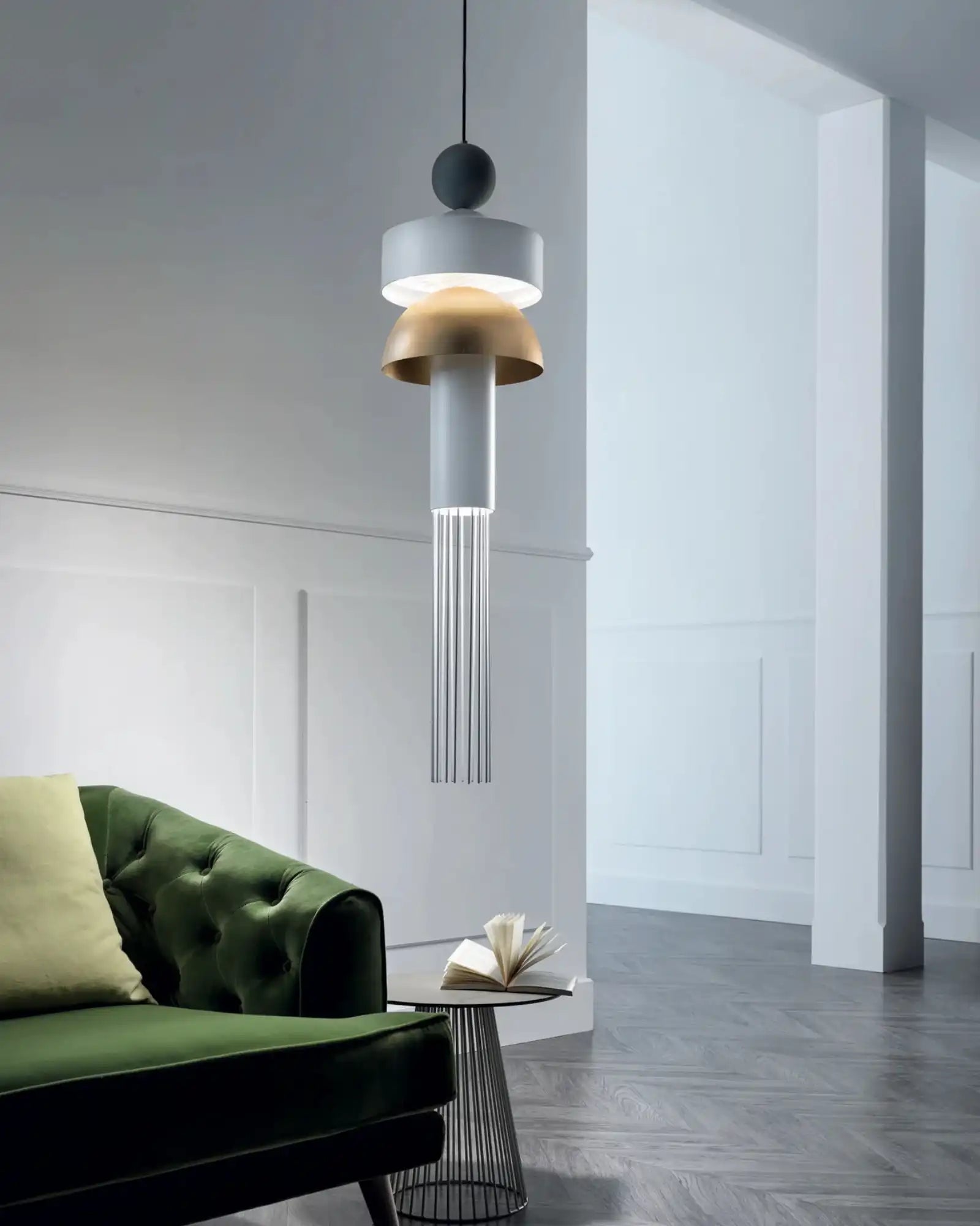 Nappe XL Pendant Light by Masiero Lighting featured within a contemporary living room | Nook Collections