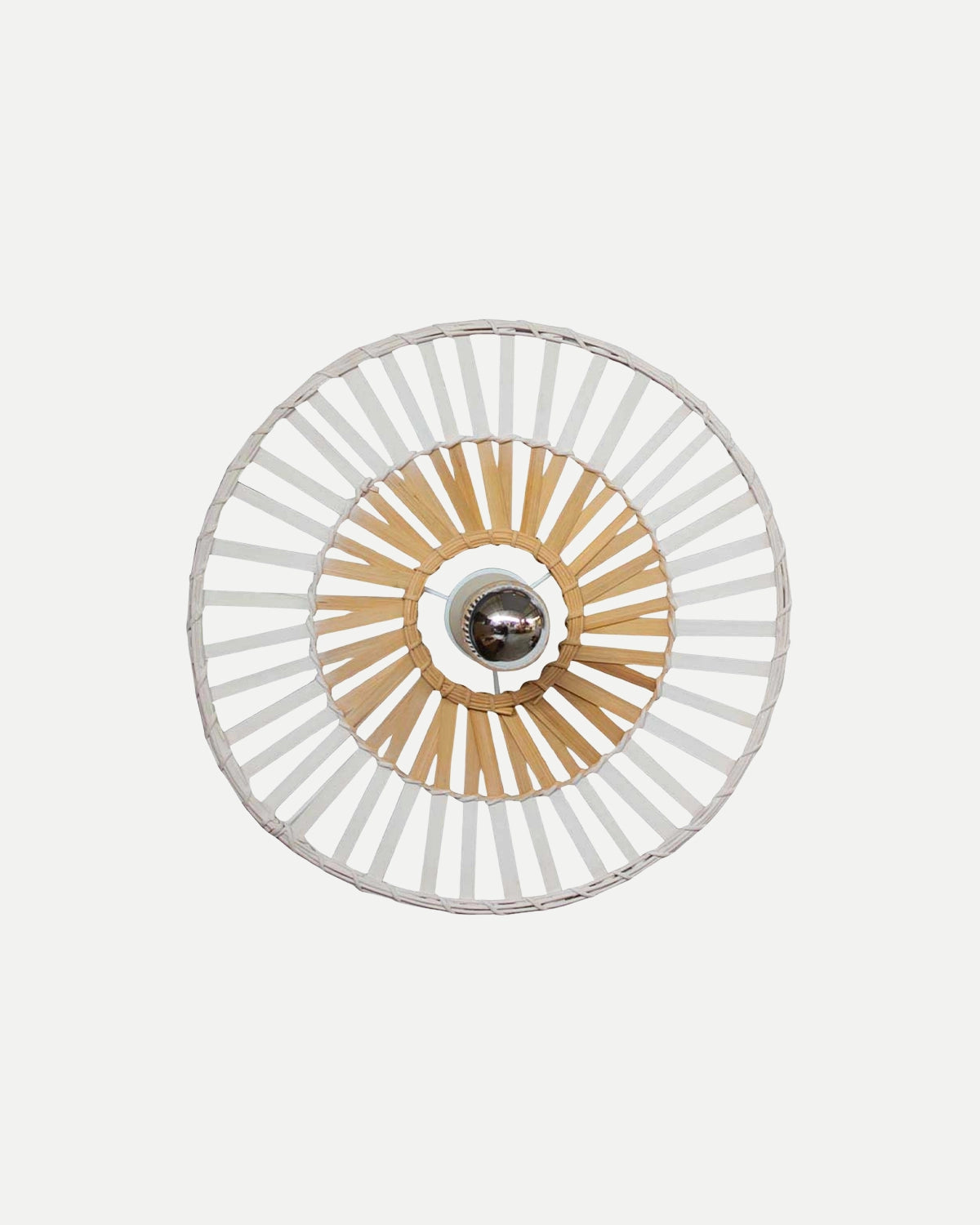 Natural Bamboo Ceiling Light - White