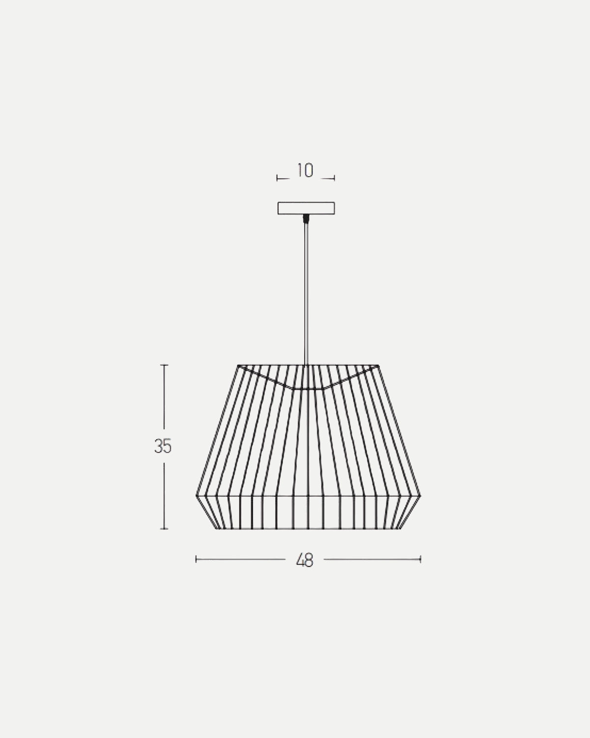 Natural Bamboo Pendant Light - Paper Rope Natural