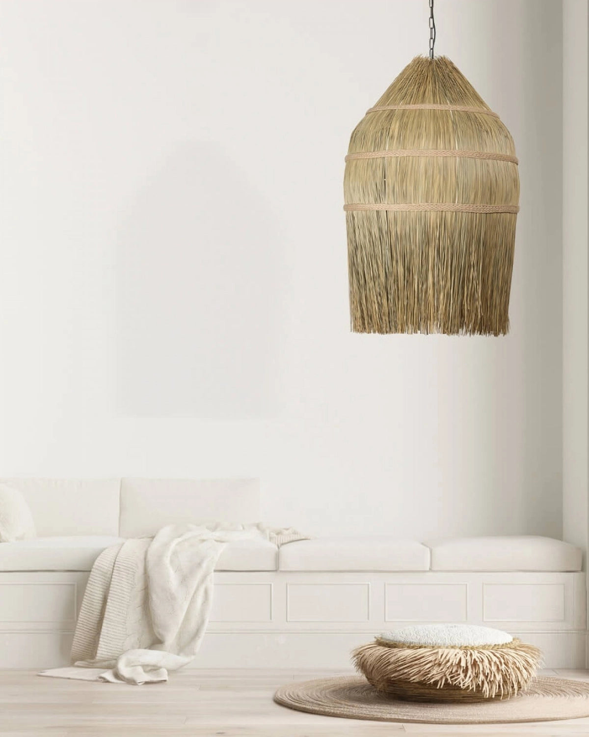 Natural Straw Pendant Light