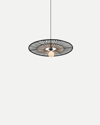 Natural Bamboo Pendant Light - Black