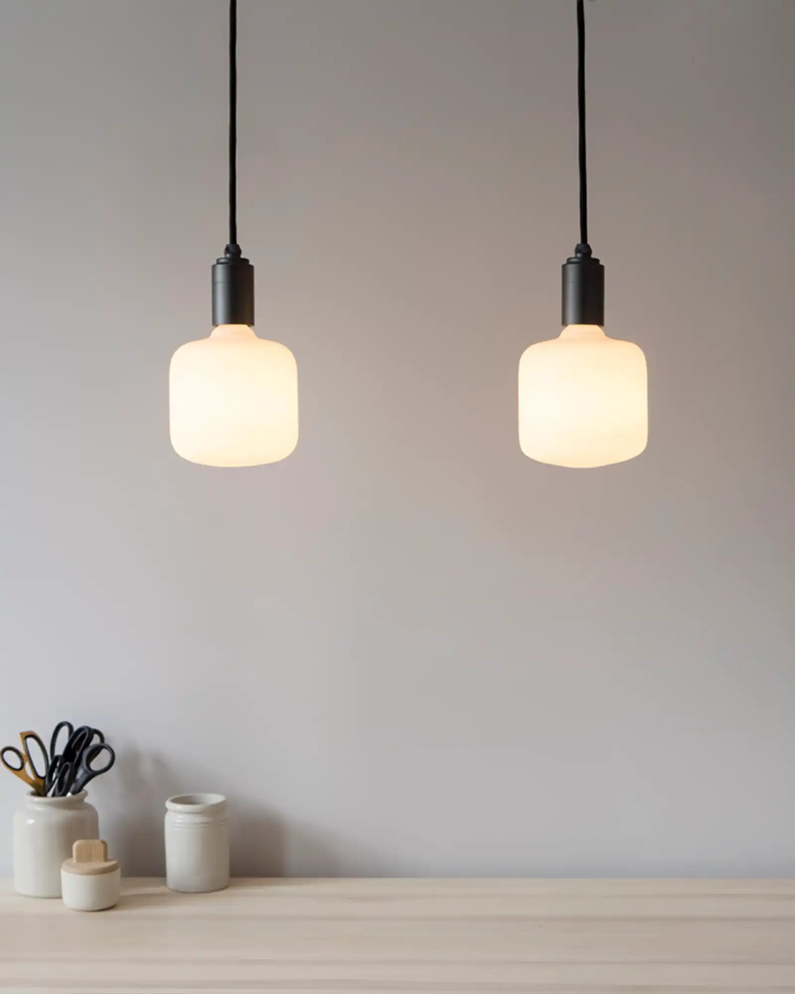 Oblo Pendant Light by Tala featured in a scandinavian office | Nook Collections