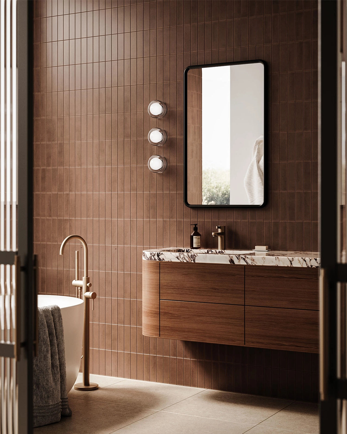 Orb Sur Ribbed Wall Light