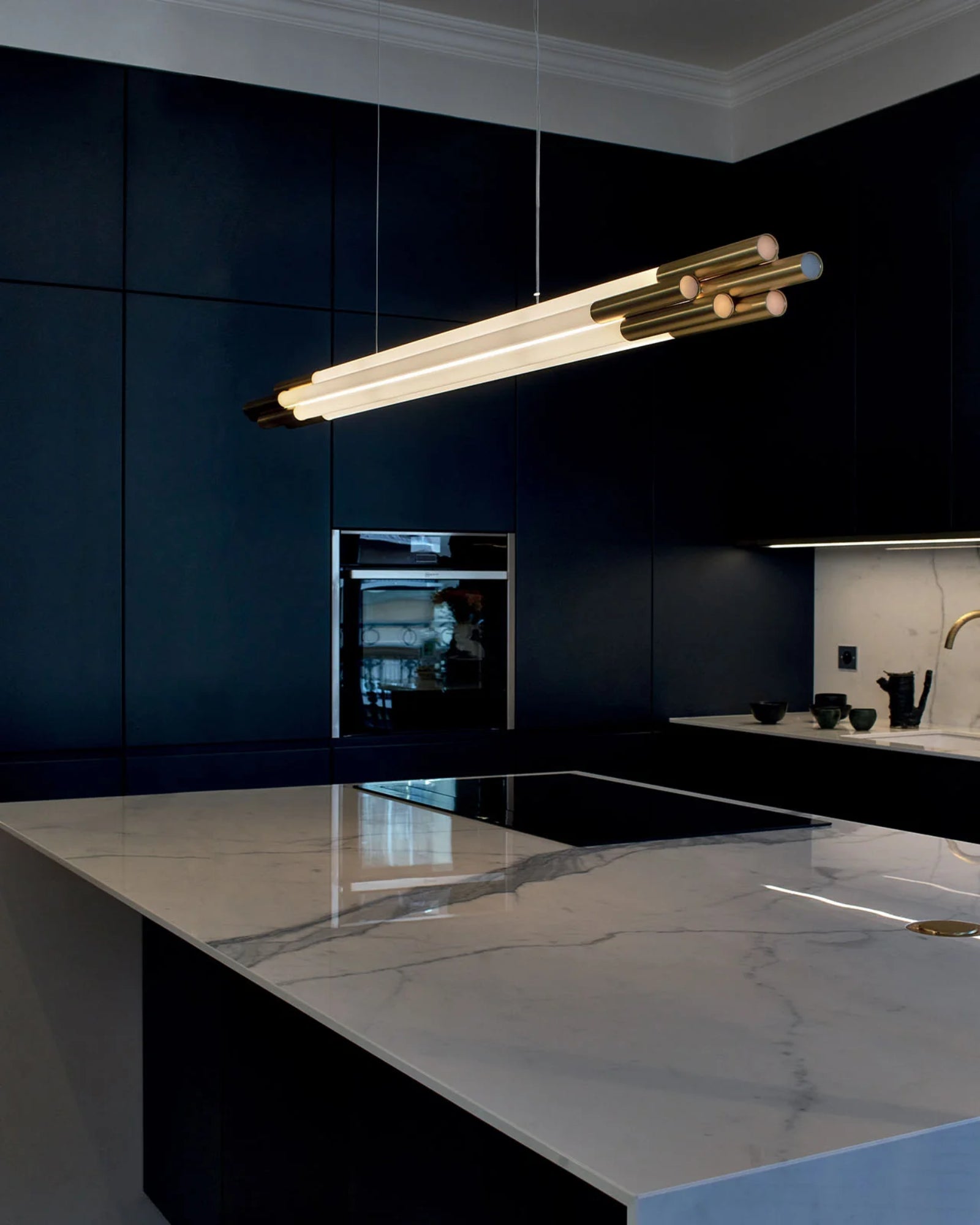 Org Horizontal Pendant Light by DCW Interiors featured in a modern contemporary kitchen | Nook Collections